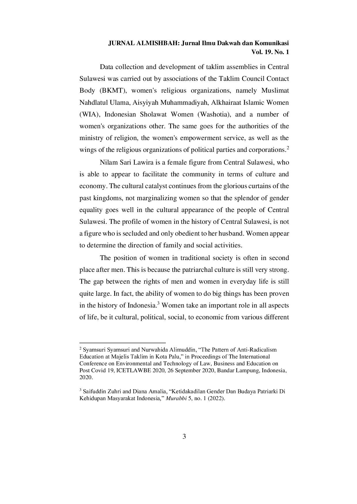 JURIS Nilam Sari Lawira The Women s Dakwah in Sulawesi Tengah