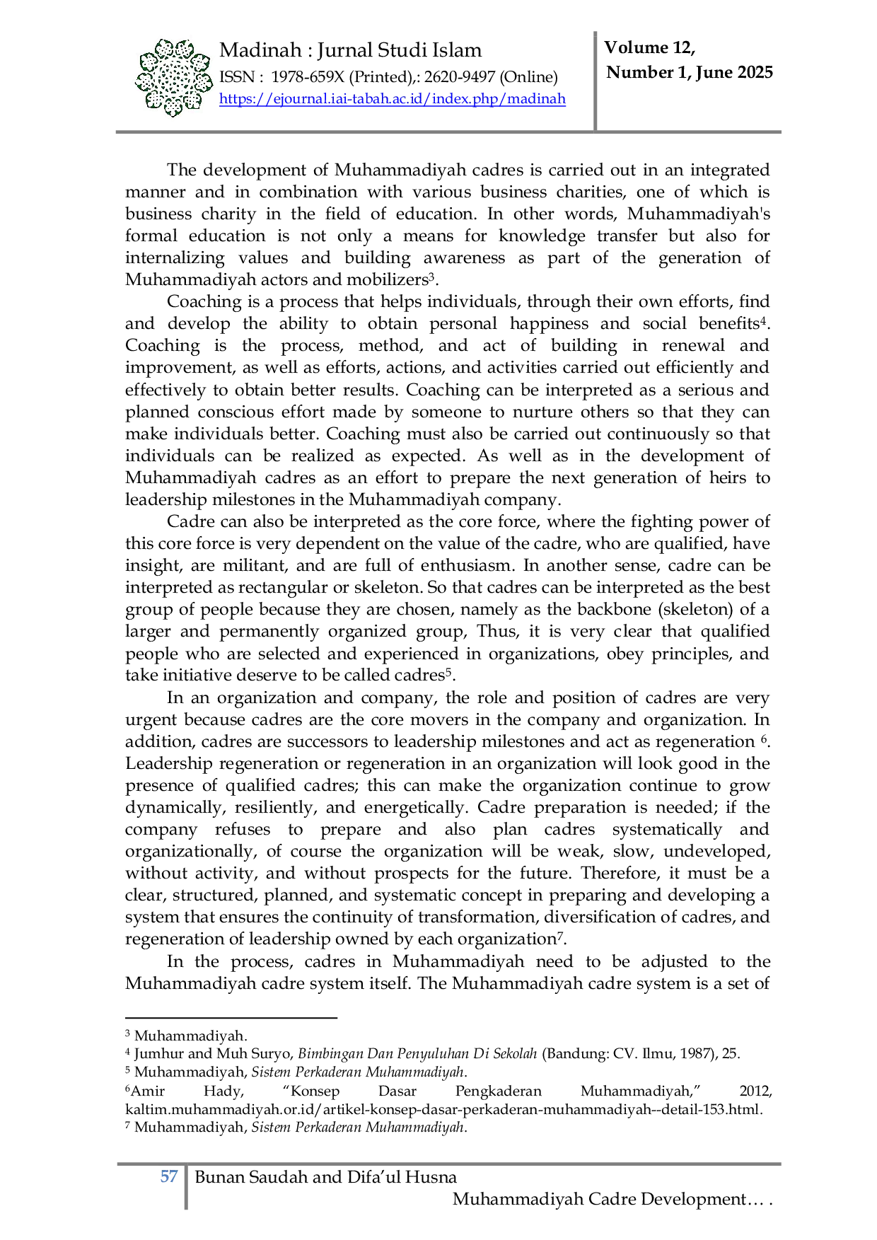 JURIS The Concept Of Fostering Muhammadiyah In Producing Progressive Cadres