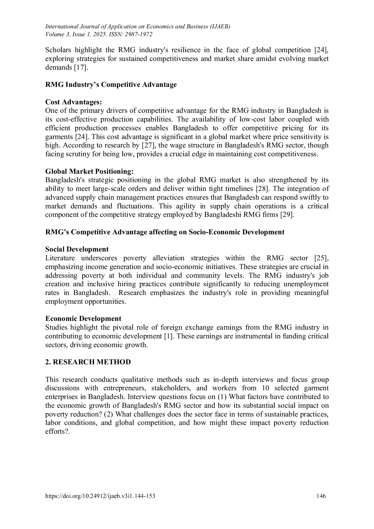 JURIS Exploring Contribution and Challenges Toward Socioeconomic Development in Bangladesh The Case of Ready Made Garments Industry