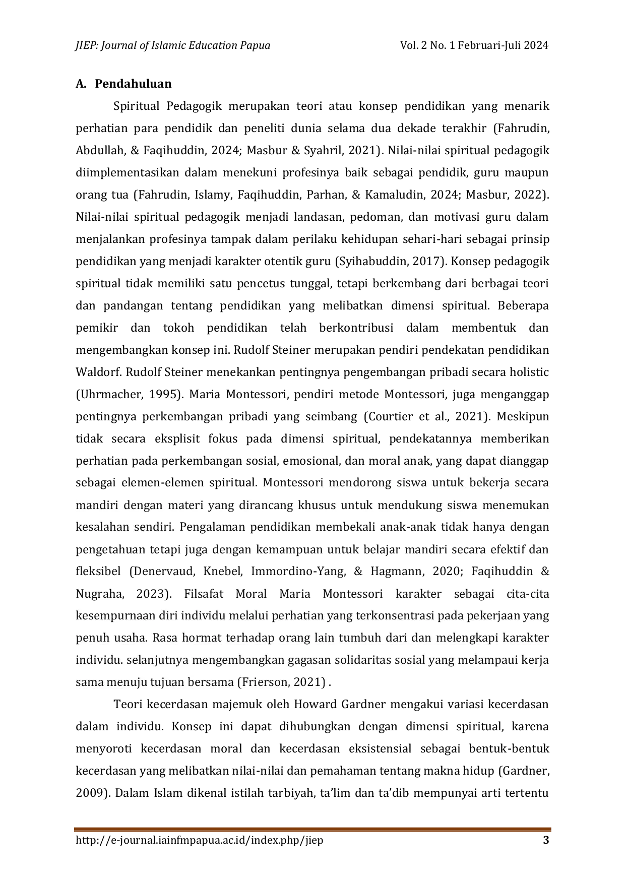 JURIS Implementasi Konsep Spiritual Pedagogik Melalui Program Inpirasi Dhuha