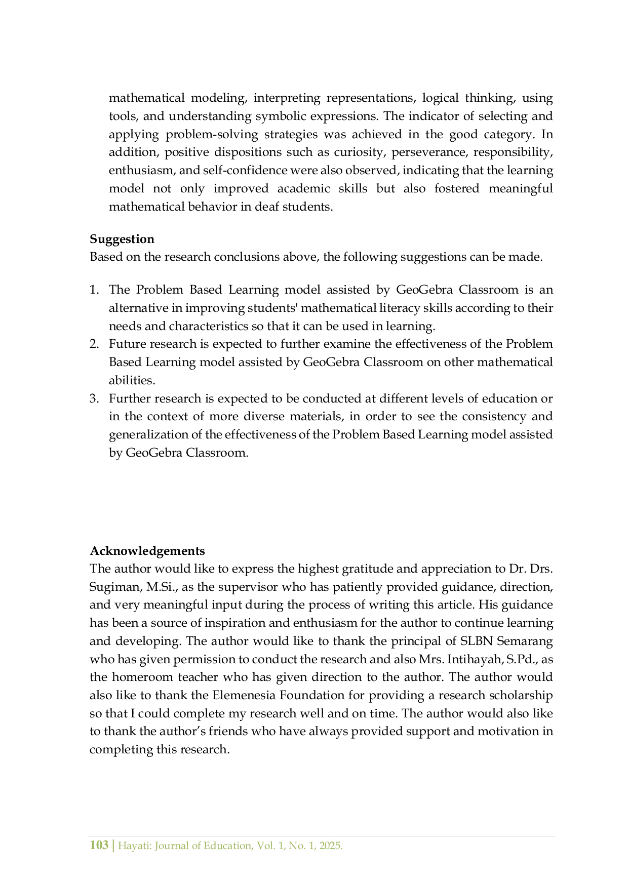 JURIS Efektivitas Model Problem Based Learning Berbantuan GeoGebra Classroom Untuk Meningkatan Kemampuan Literasi Matematis Siswa Tunarungu