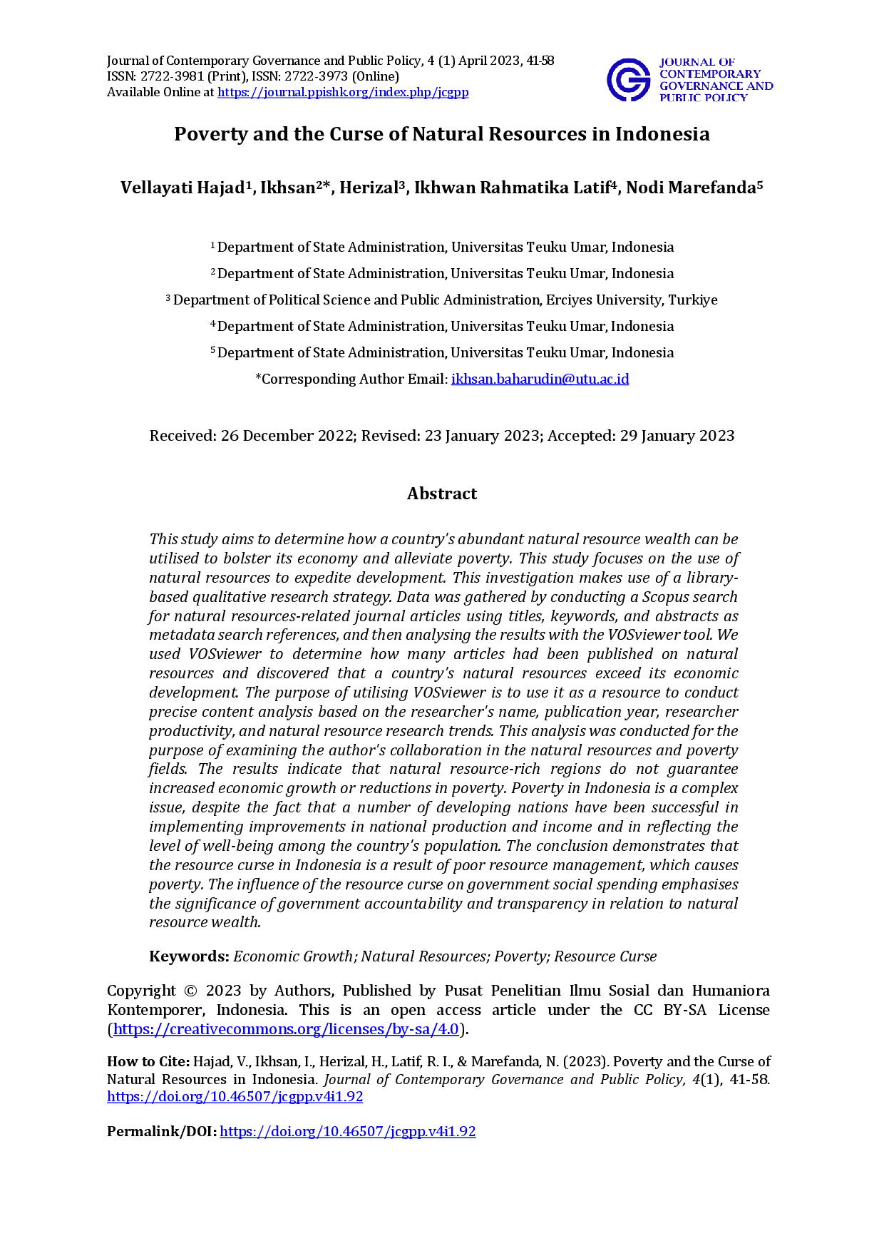 juris Poverty and the Curse of Natural Resources in Indonesia