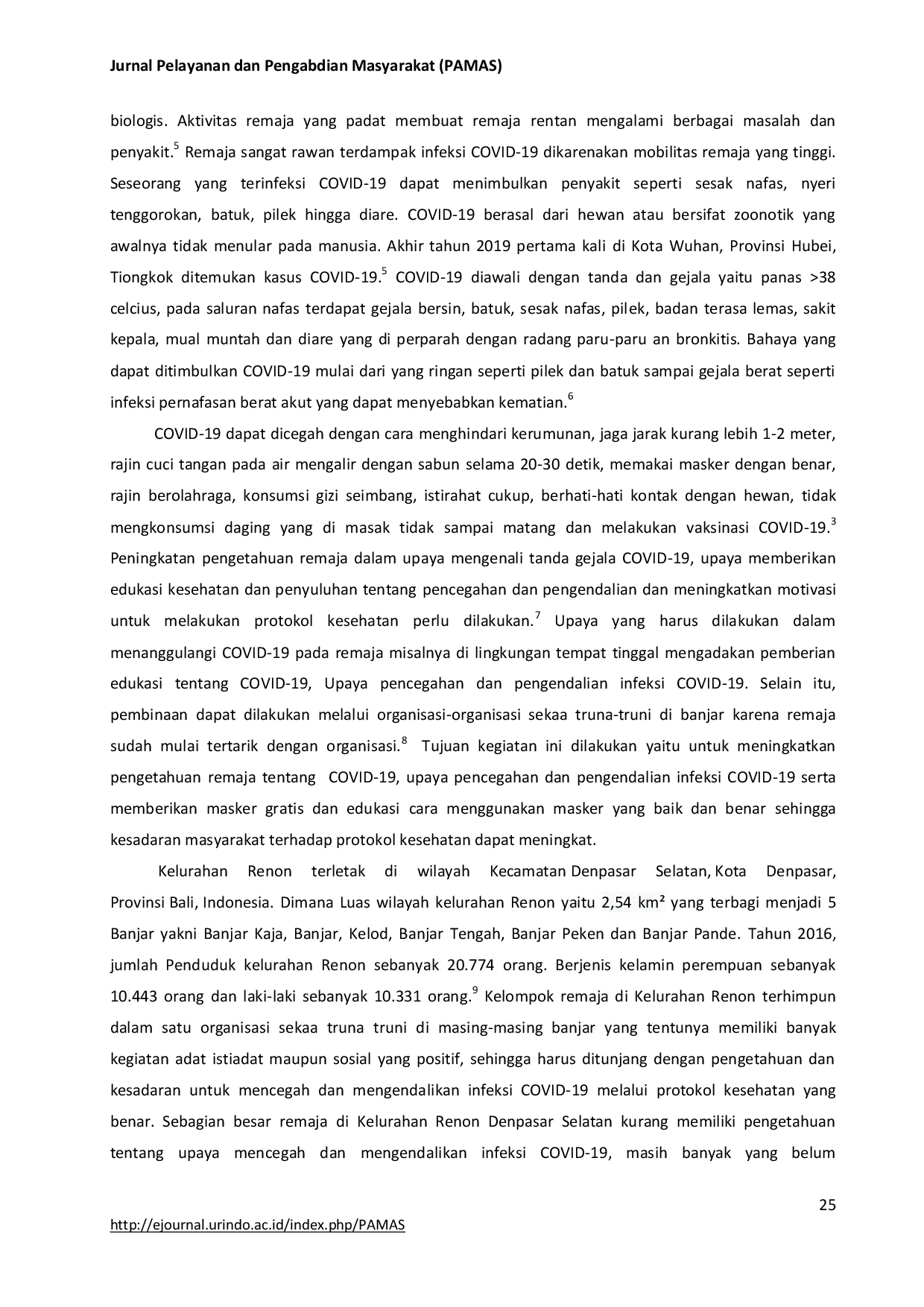 JURIS Edukasi Pencegahan Pengendalian Infeksi Covid 19 dan Distribusi Masker Pada Remaja di Kelurahan Renon Denpasar Selatan