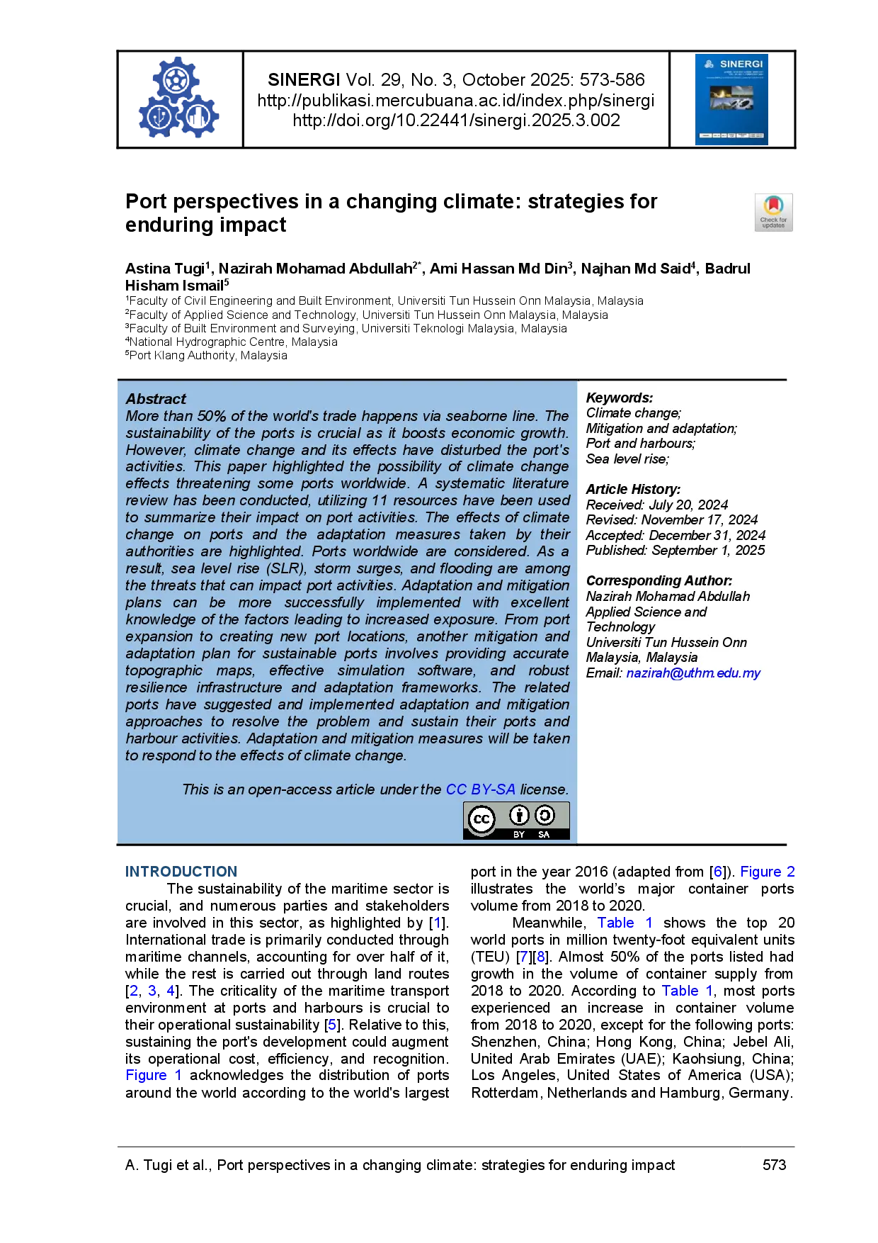 juris Port perspectives in a changing climate strategies for enduring impact