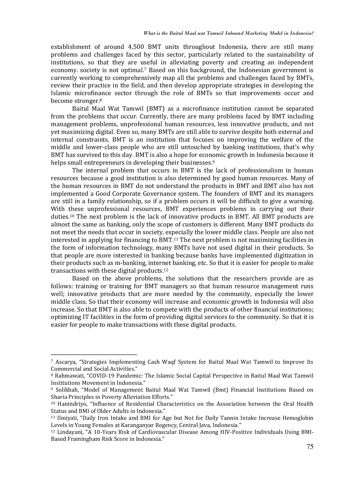 JURIS What is the Baitul Maal wat Tamwil Inbound Marketing Model in Indonesia