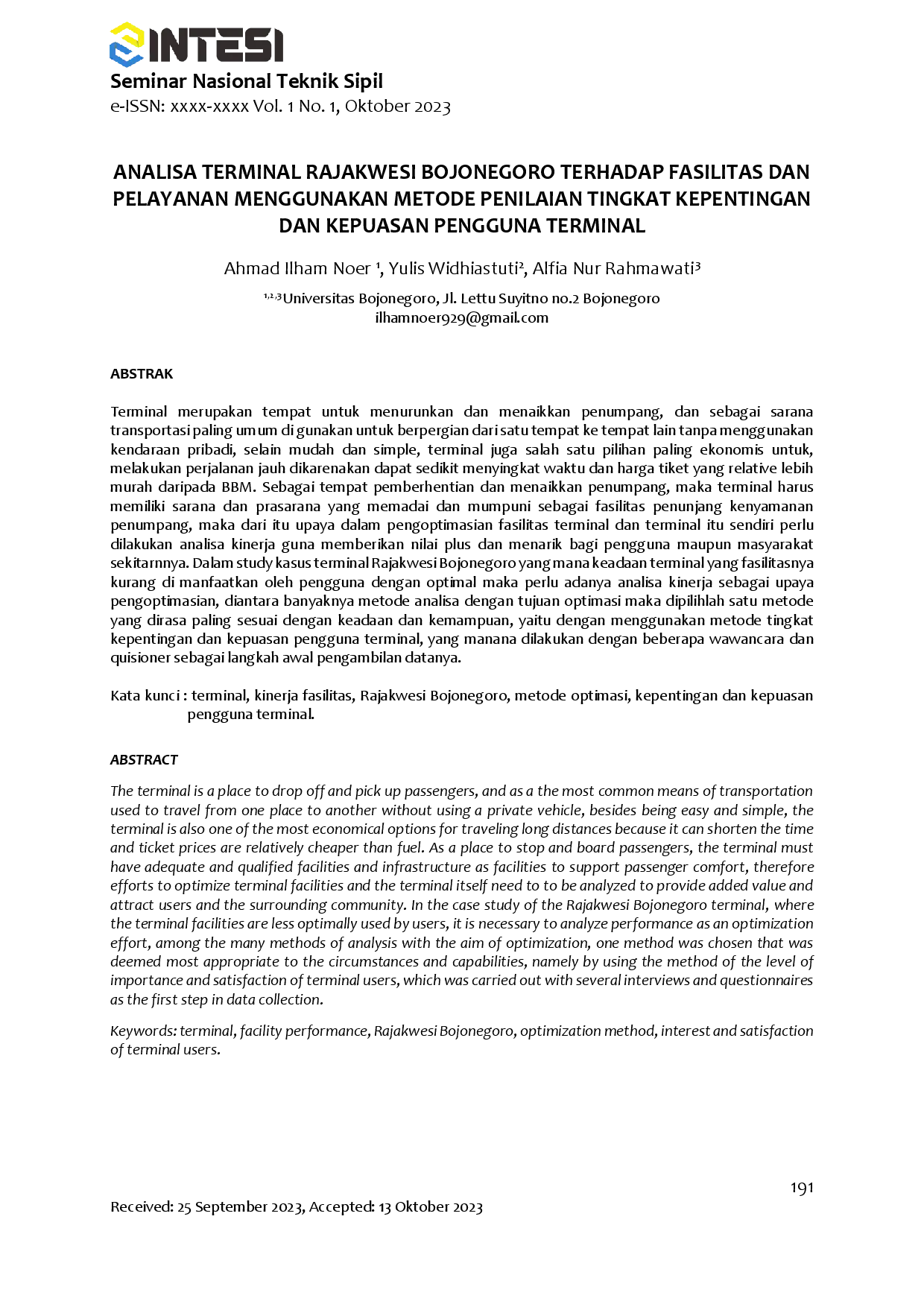 juris Analisa Pengendalian Biaya Pada Proyek Gedung Penunjang RSUD Dr R Sosodoro Djatikoesoemo Dengan Metode Earned Value