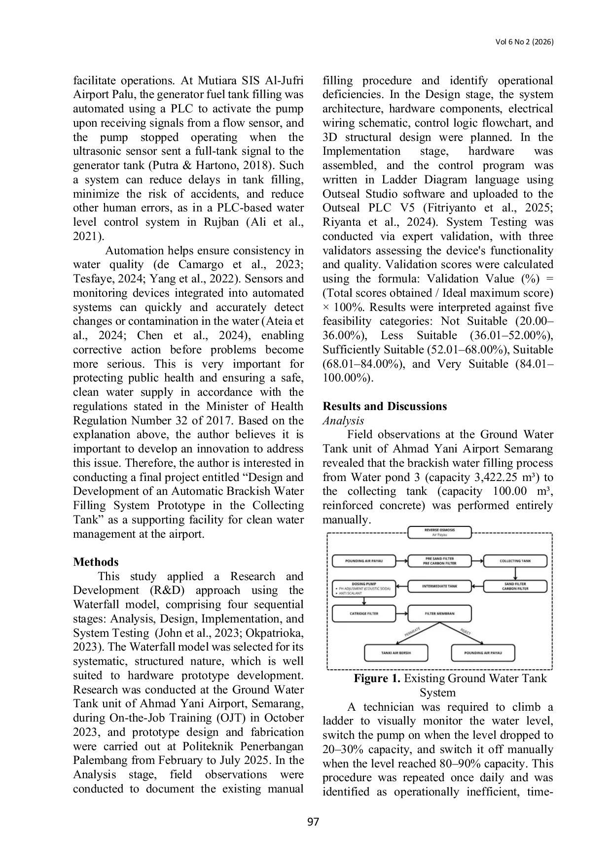 JURIS Design of an Automatic Brackish Water Filling System in a Collecting Tank for Airport Water Management