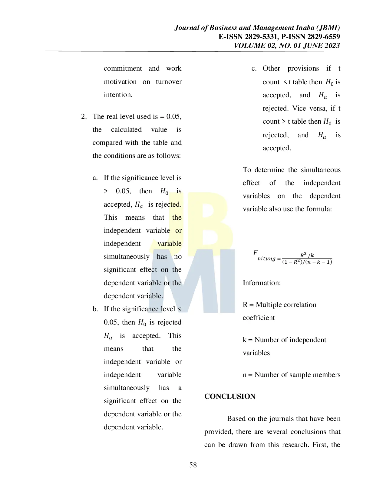 JURIS The Effect Of Organizational Commitment And Work Motivation On Turnover Intention At Cv Piramida Jaya