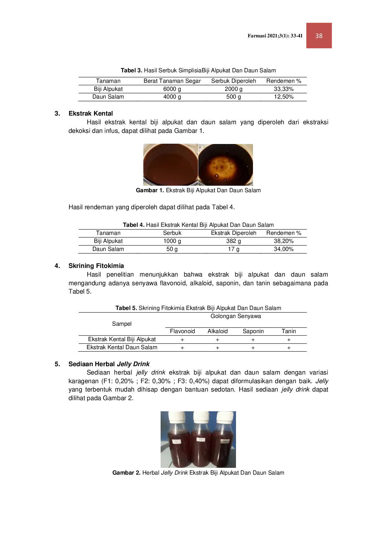 JURIS UJI STABILITAS HERBAL JELLY DRINK EKSTRAK BIJI ALPUKAT Persea americana Mill DAN DAUN SALAM Syzygium polyanthum Wight Walp