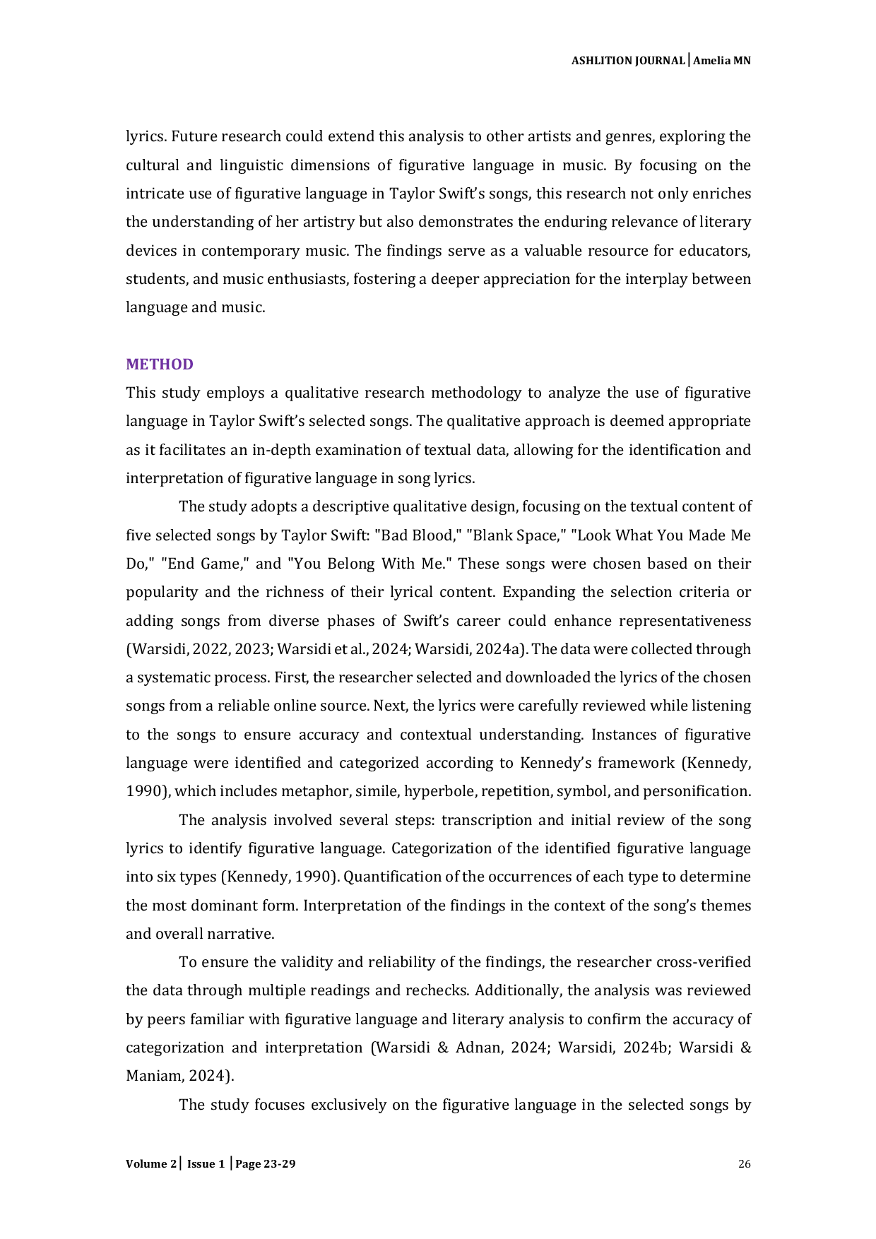 JURIS Analyzing Figurative Language in Taylor Swift s Selected Songs A Qualitative Study