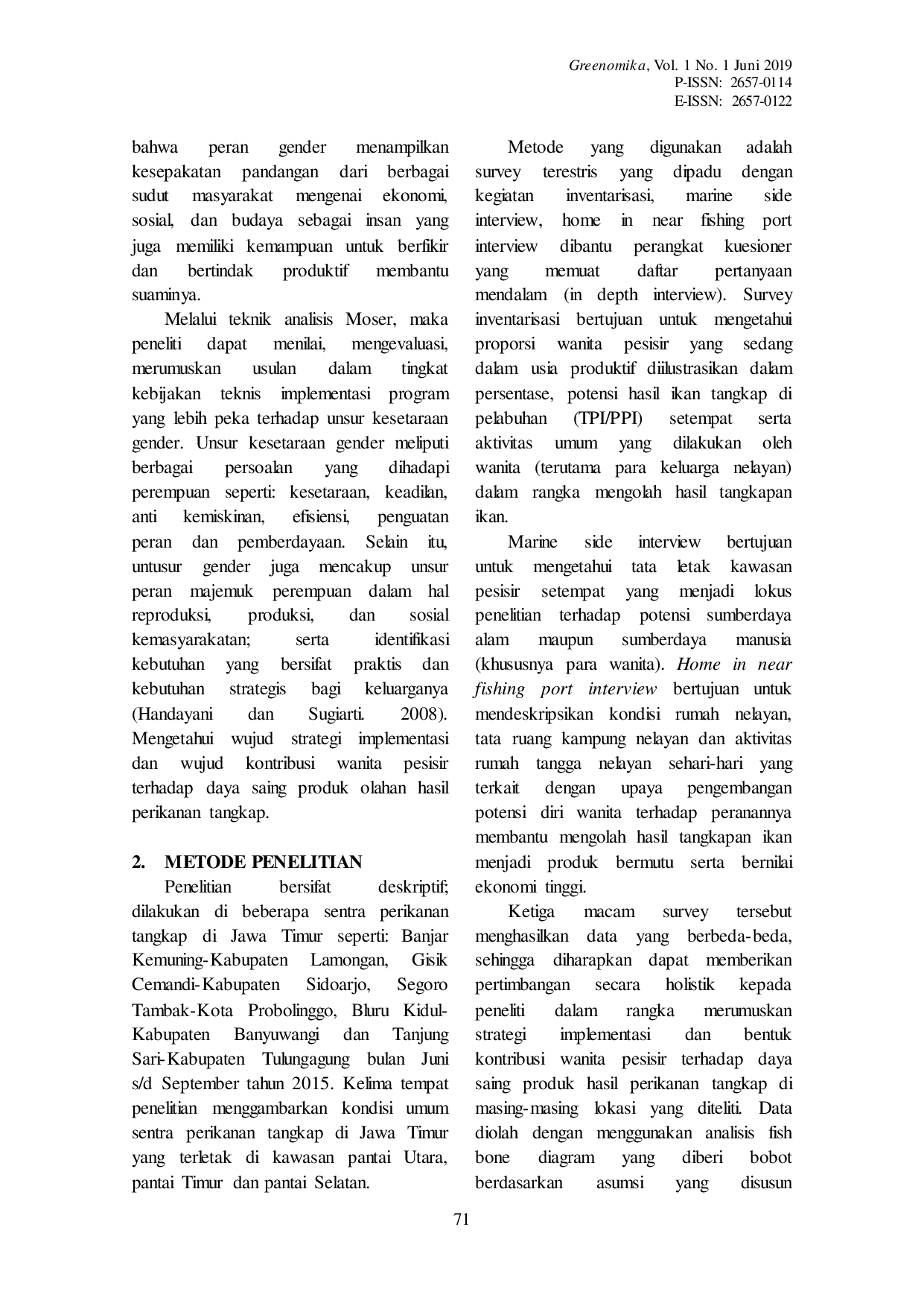 JURIS Titis Istiqomah ANALISIS STRATEJIK REVITALISASI MANAJEMEN SUMBER DAYA LESTARI STUDI PERANAN WANITA DI PESISIR KABUPATEN SIDOARJO Program Studi Akuntansi Universitas Nahdlatul Ulama Sidoarjo e mai