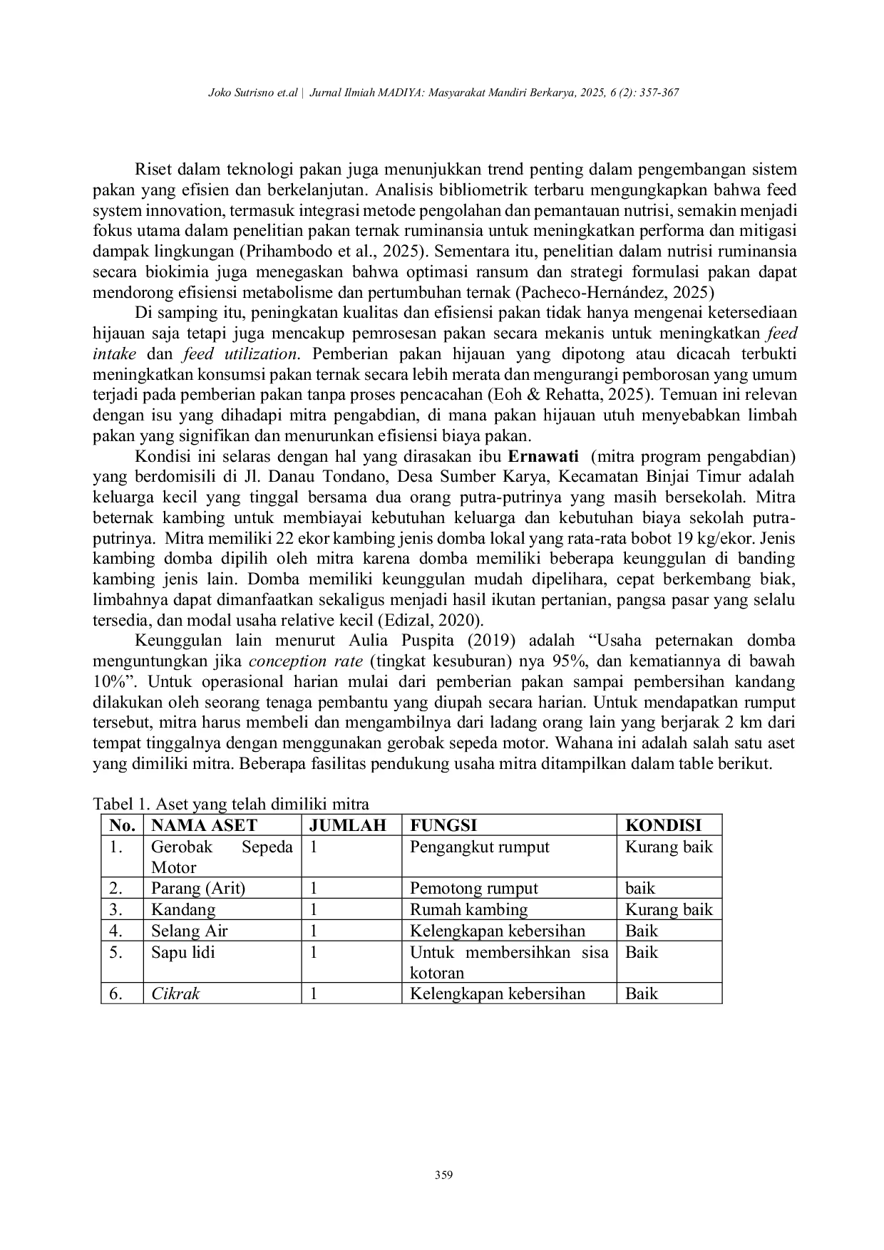 JURIS Rekayasa Mesin Pencacah Rumput sebagai Solusi Teknologi Tepat Guna untuk Efisiensi Pakan Ternak Kambing