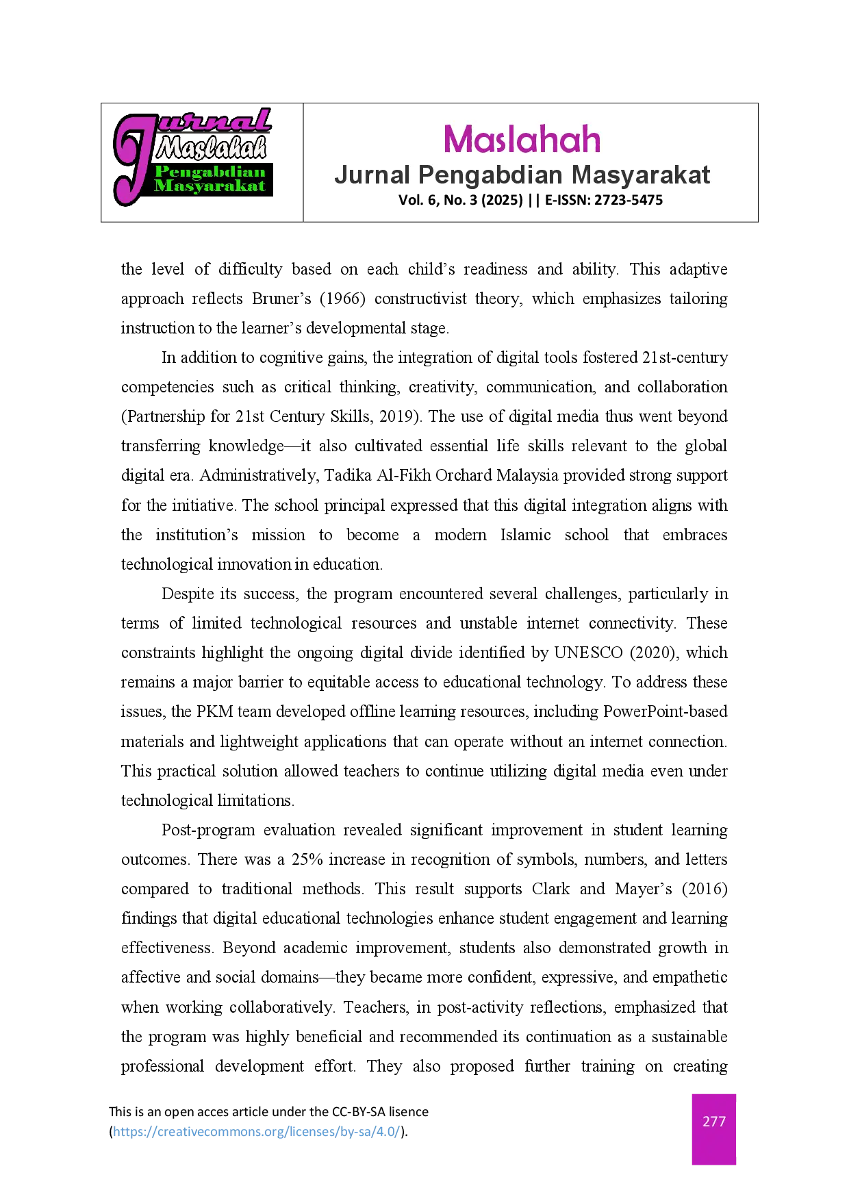 juris Implementation of Digital Educational Technology in Thematic Learning for Children at Tadika Al Fikh Orchard Malaysia