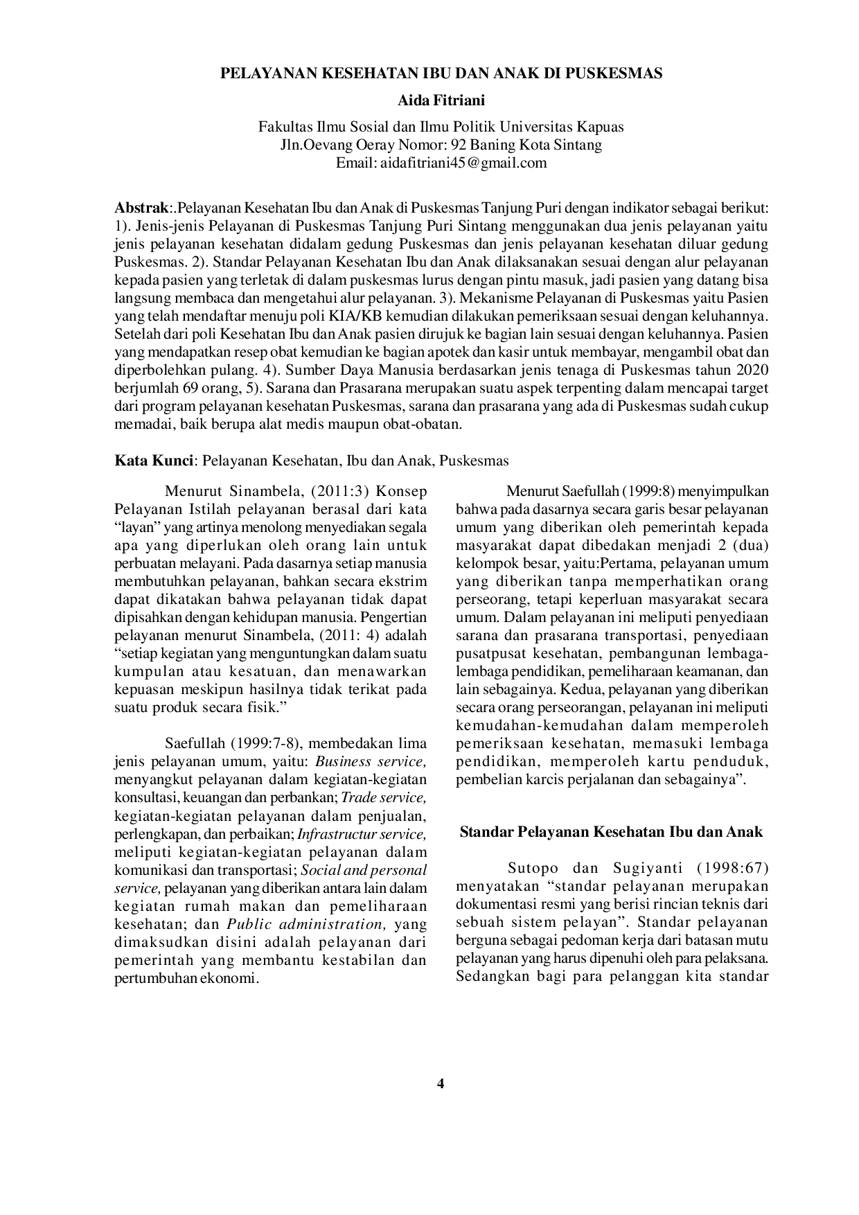 JURIS Pelayanan Kesehatan Ibu dan Anak di Puskesmas