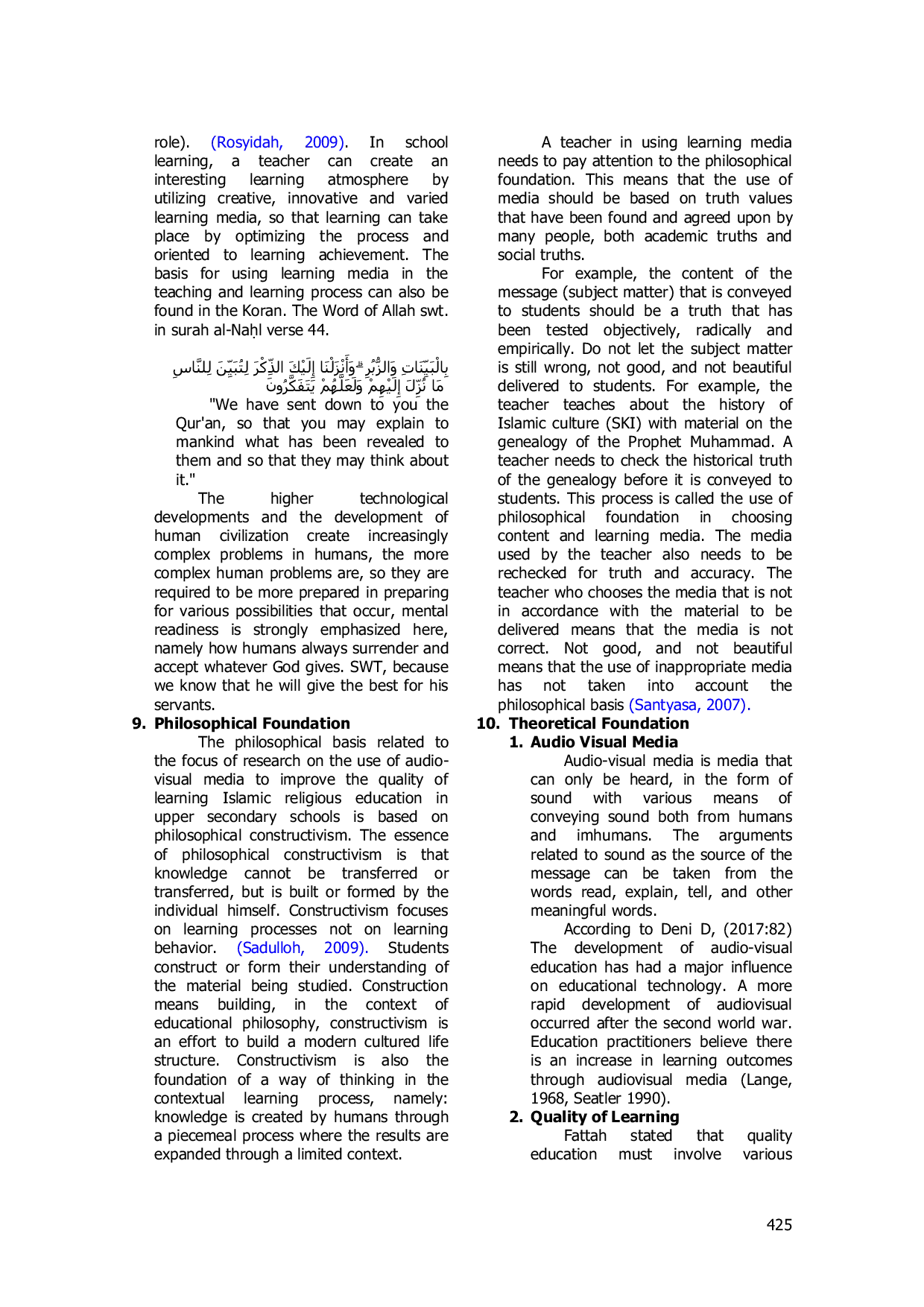 JURIS The Use of Audio Visual Media In Improving The Quality Of PAI Learning In SMA Negeri City Of Bandung