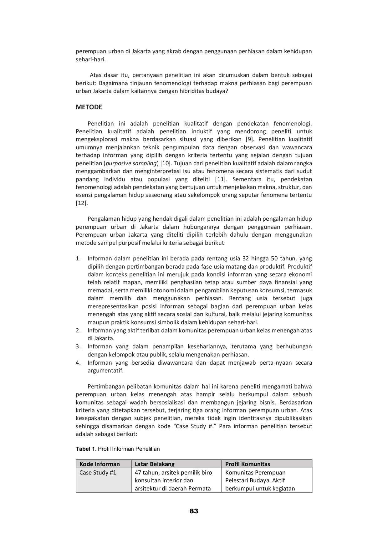JURIS Analisis Fenomenologi Perhiasan bagi Perempuan Urban Jakarta