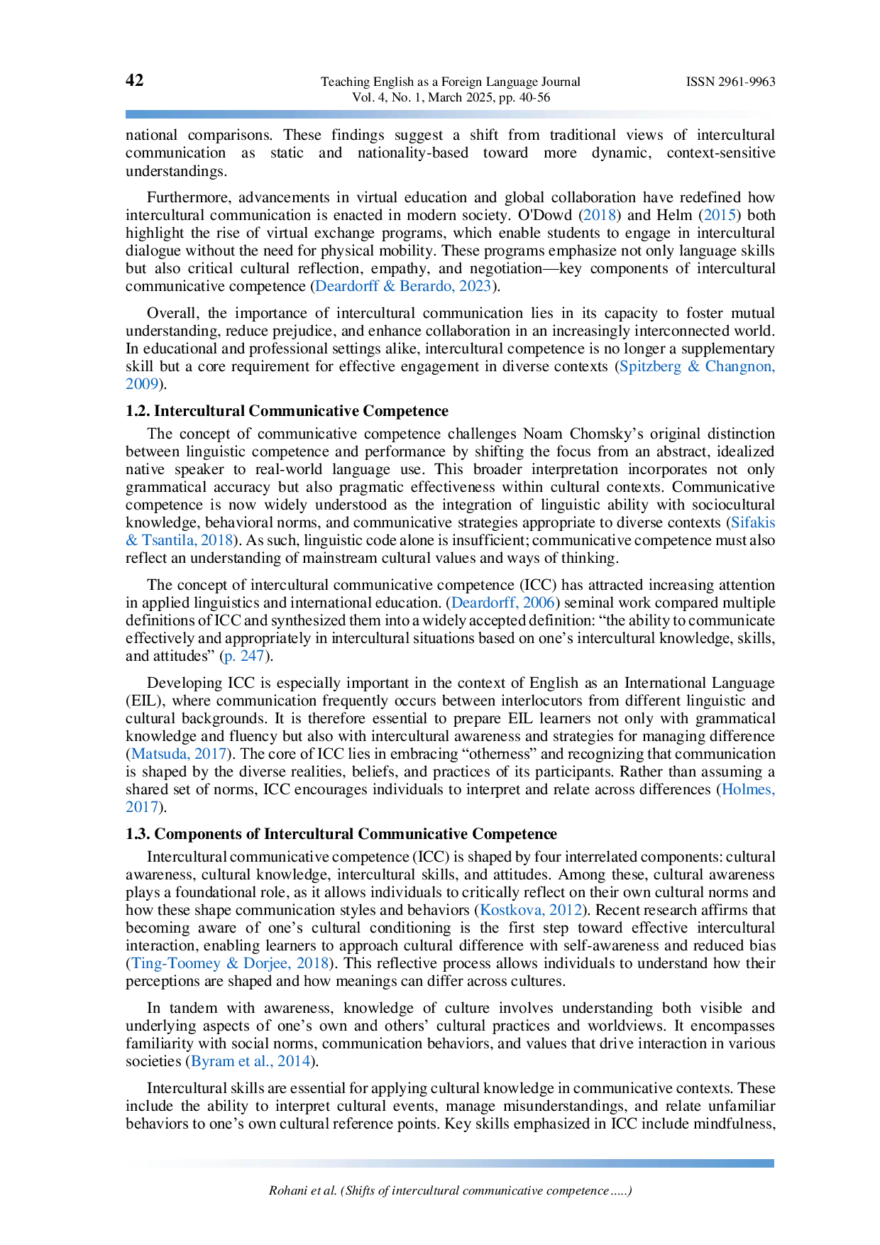 JURIS Shifts of intercultural communicative competence experienced by international students