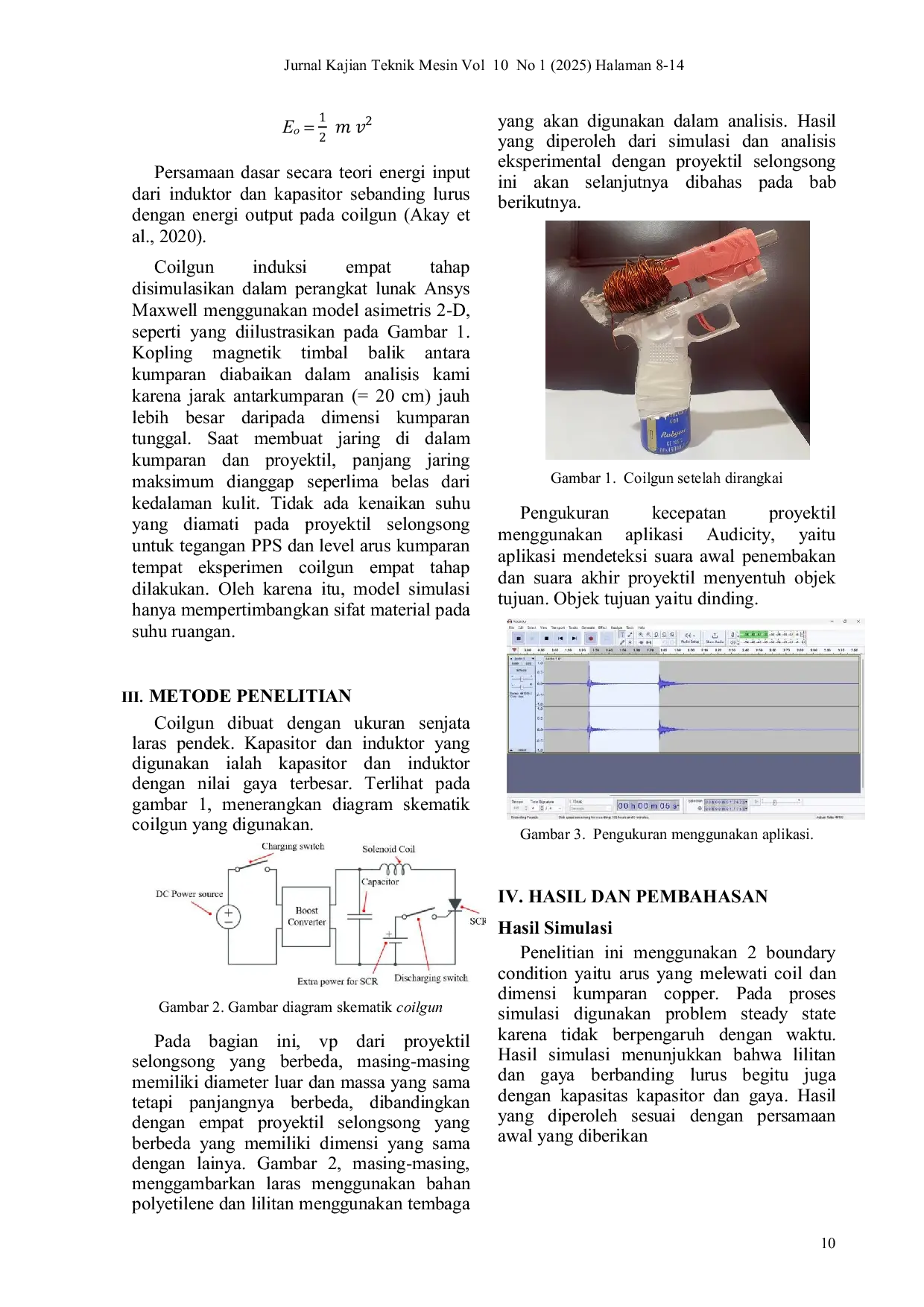 JURIS Rancang Bangun Coilgun Induksi Satu Tingkat Dengan Optimasi Dimensi