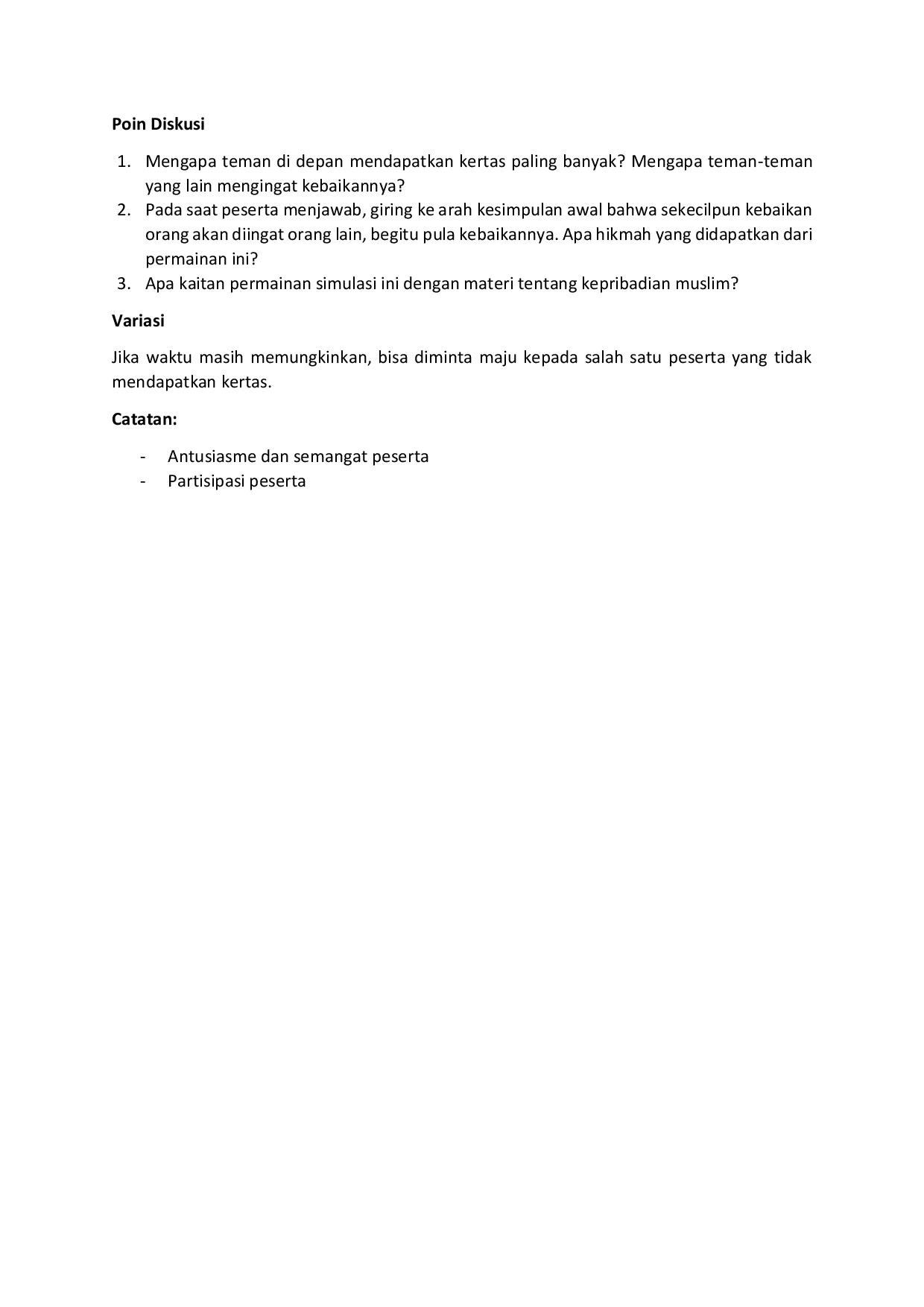 JURIS Pengembangan Metode Pembelajaran Berbasis Permainan pada Mata Kuliah Agama Islam di AKN Putra Sang Fajar Blitar Menggunakan Model 4 D Thiagarajan