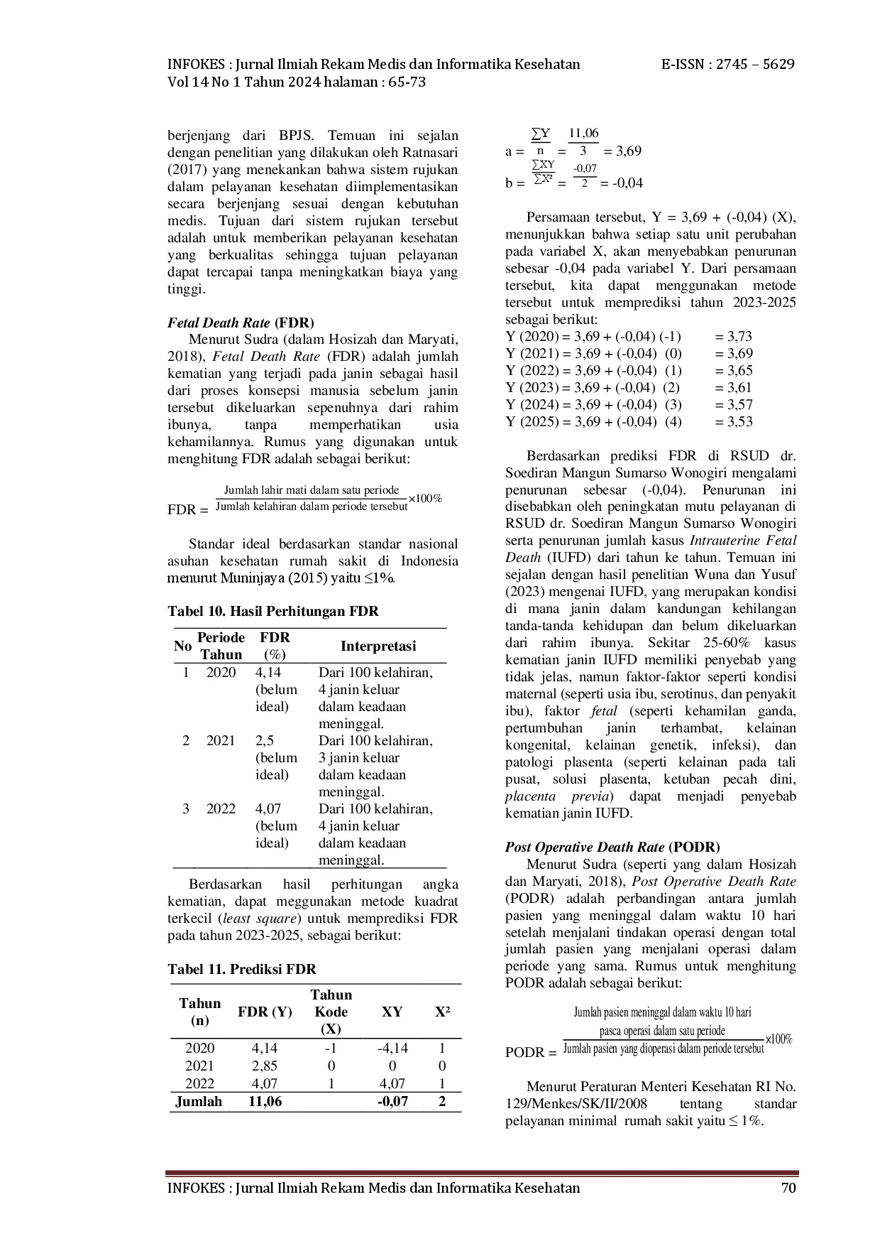 juris Prediksi Statistik Kematian Dengan Metode Least Square Di Rumah Sakit Umum Daerah Dr Soediran Mangun Sumarso Wonogiri