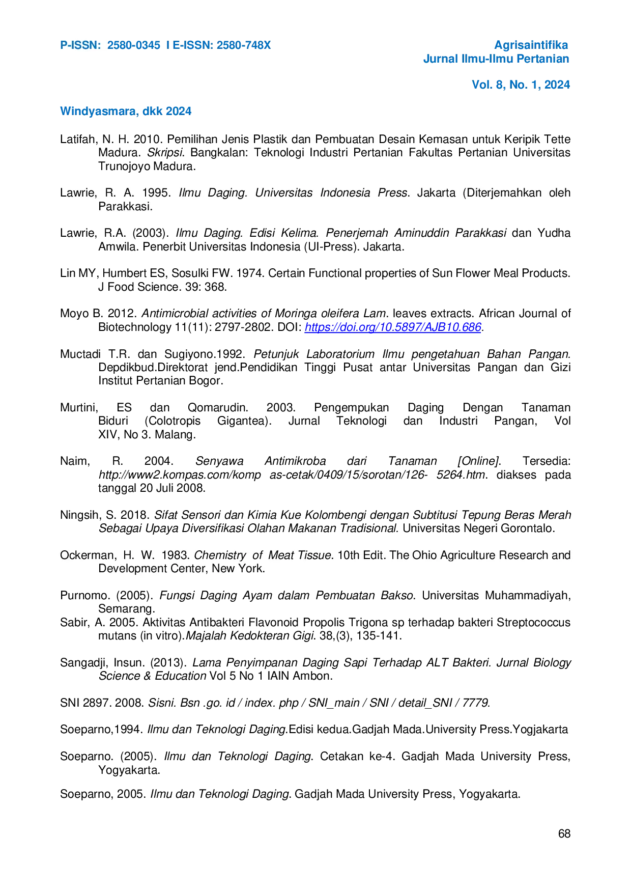 JURIS Kualitas Kimia dan Mikrobiologi terhadap Masa Simpan Nugget Ayam dengan Penambahan Tepung Daun Kelor Moringa Oleifera