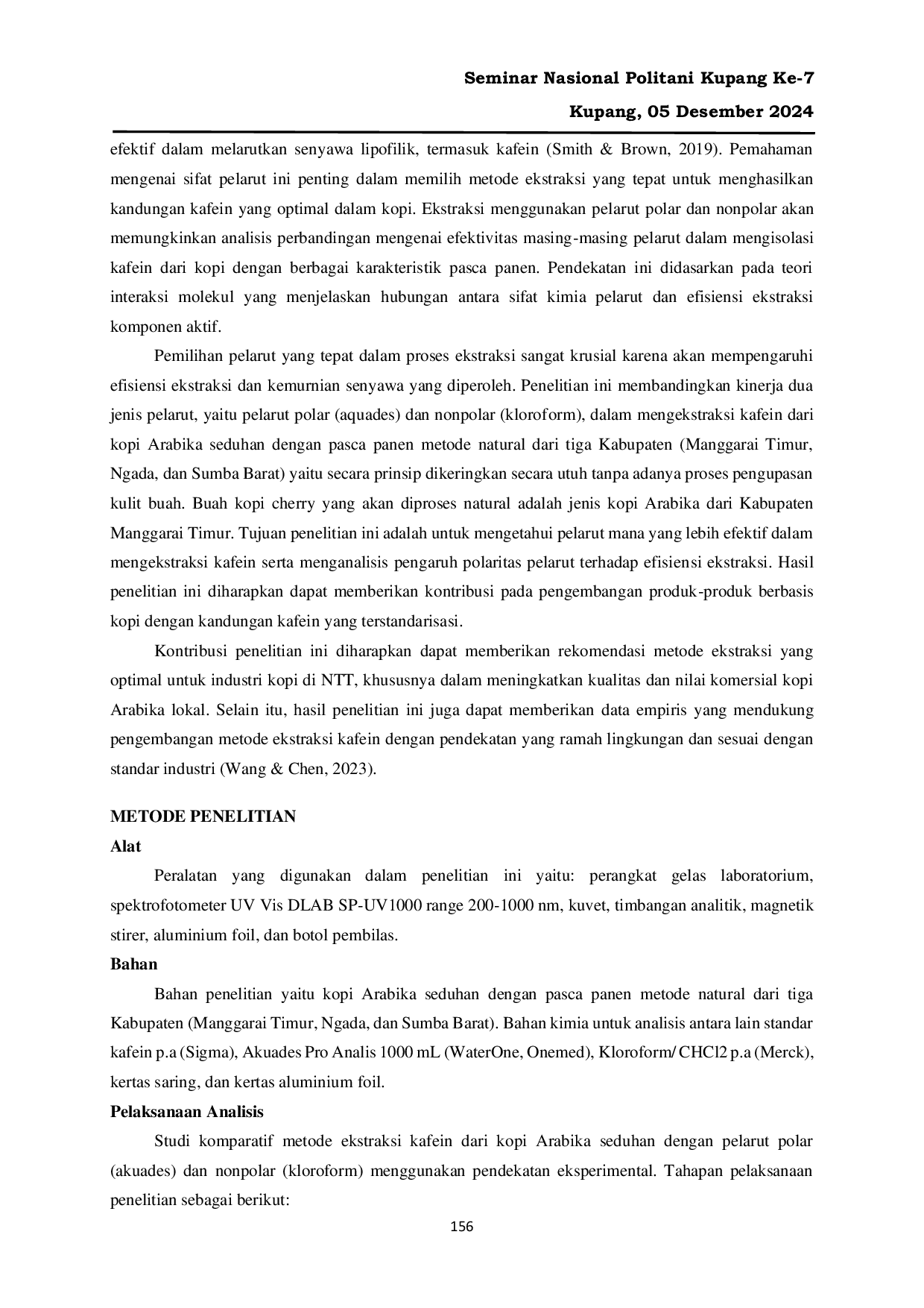 JURIS Studi Komparatif Metode Ekstraksi Kafein Dari Kopi Arabika Seduhan Dengan Pelarut Polar Aquades Dan Nonpolar Kloroform
