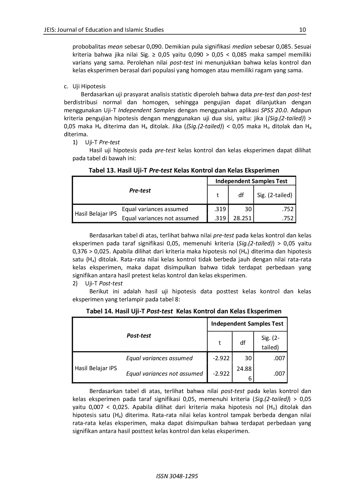 JURIS Pengaruh Metode Pembelajaran The Power of Two terhadap Hasil Belajar Siswa pada Mata Pelajaran IPS Kelas V SD Dharma Karya UT