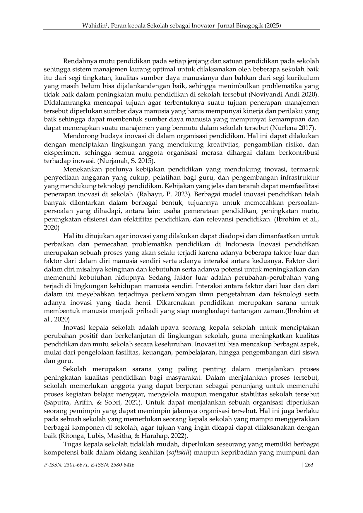 JURIS Peran Kepala Sekolah Sebagai Inovator Dalam Meningkatkan Kinerja Sekolah