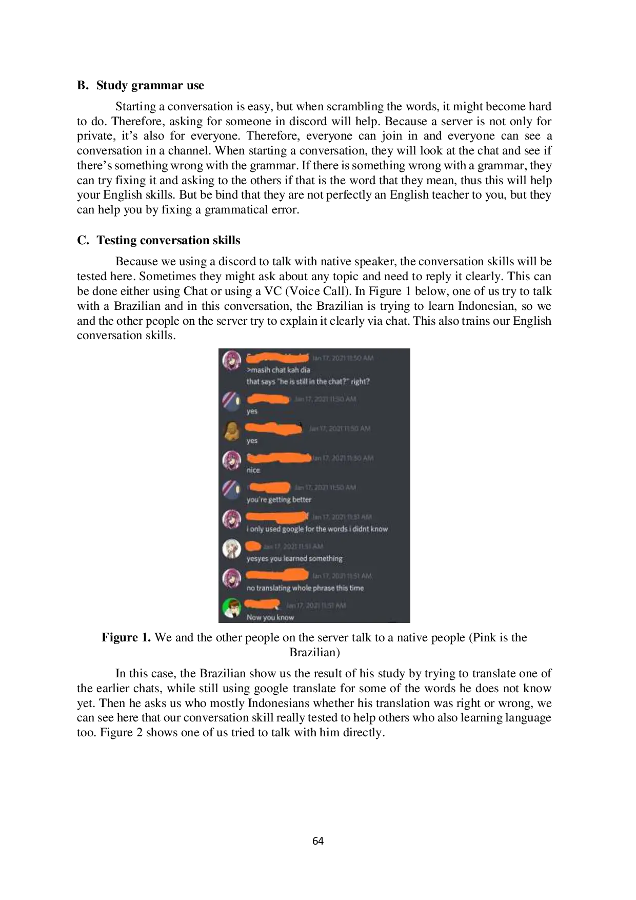 JURIS The Usage of Group Chatting Platform for English Skills