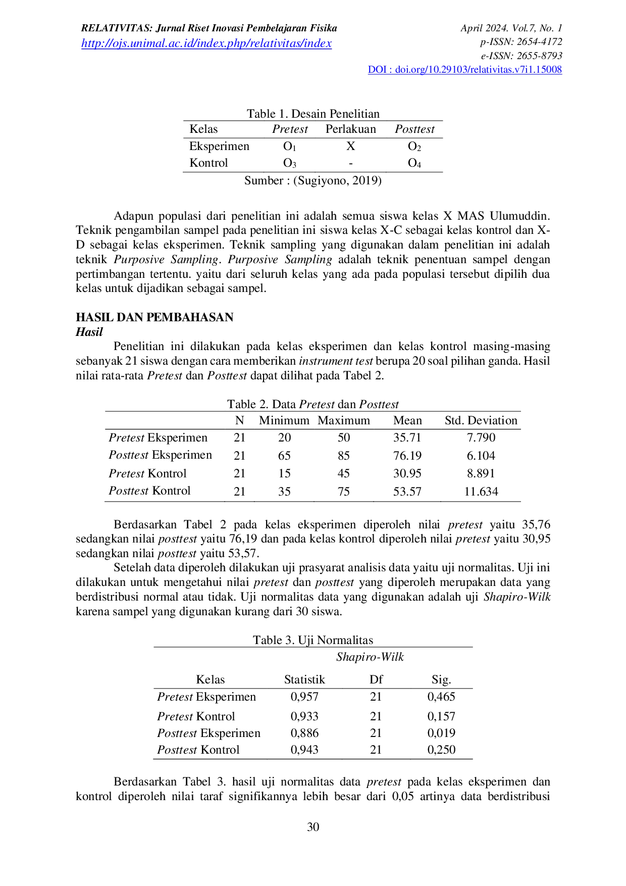 JURIS Upaya Peningkatan Kemampuan Pemahaman Konsep Siswa Melalui Model Pembelajaran Kooperatif Tipe Group Investigation Berbantuan Lkpd