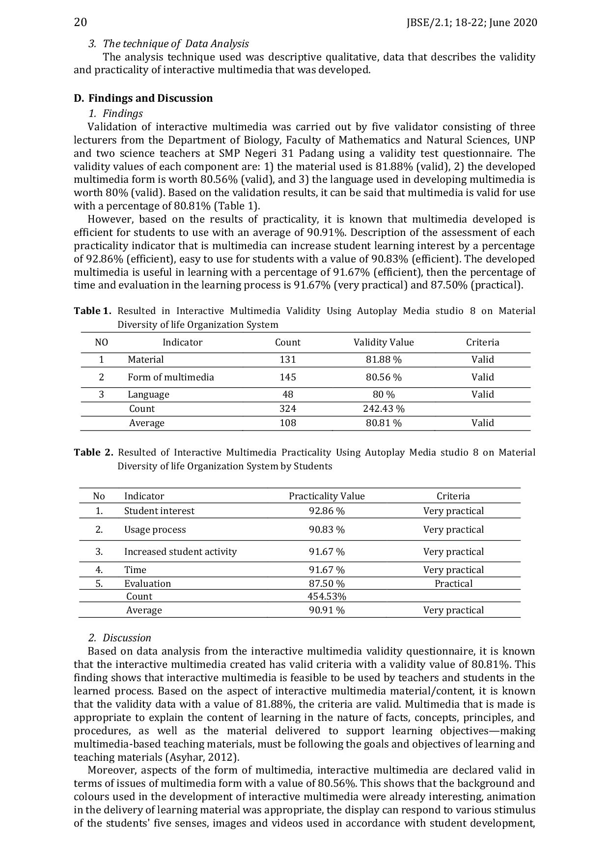 JURIS Interactive Multimedia Development Using Autoplay Media Studio 8 About Diversity of Life Organization System For VII Grade Students of Junior High School