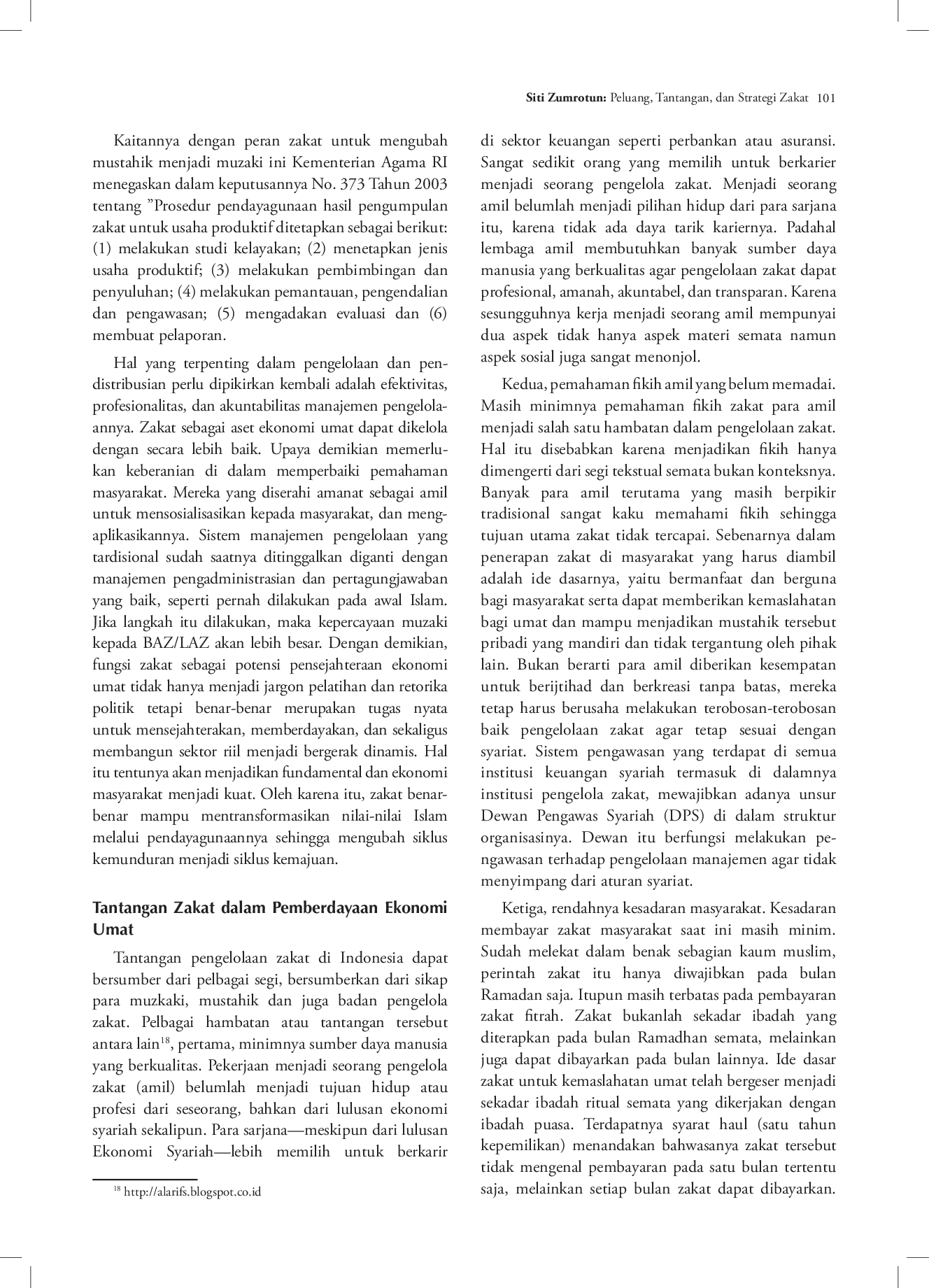 juris Peluang Tantangan dan Stategi Zakat dalam Pemberdayaan Ekonomi Umat
