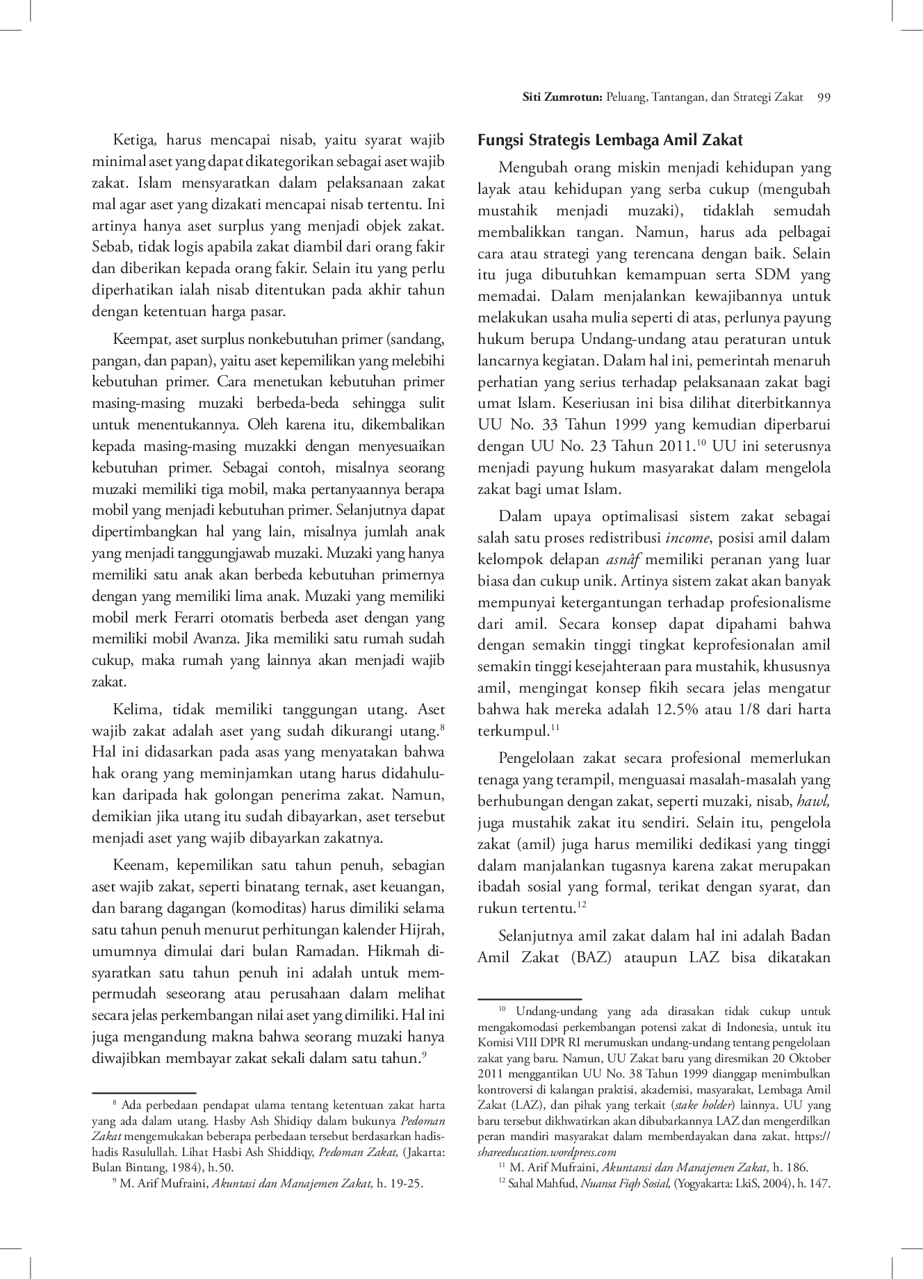juris Peluang Tantangan dan Stategi Zakat dalam Pemberdayaan Ekonomi Umat
