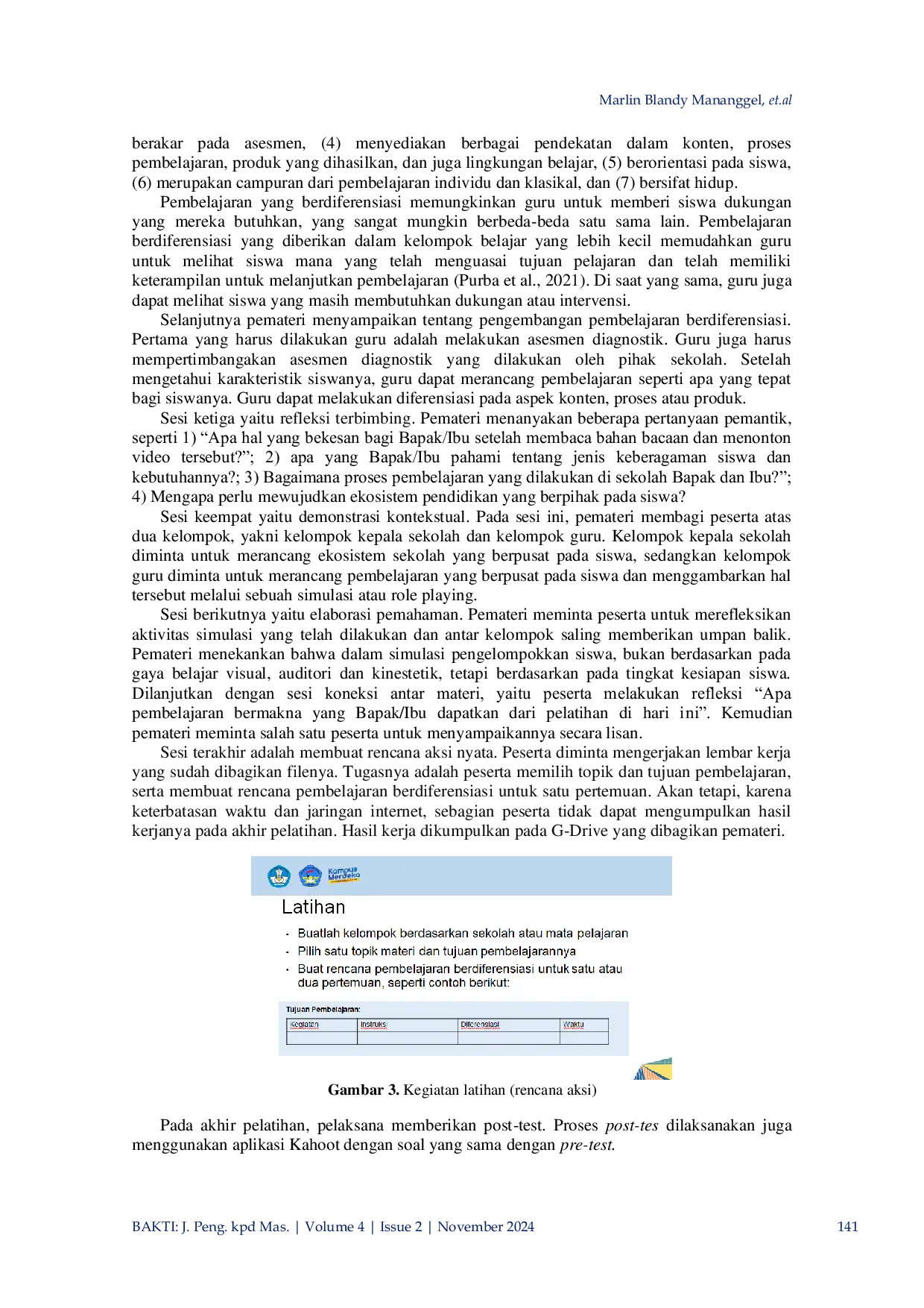 JURIS Efektivitas Pelatihan Pembelajaran Berdiferensiasi bagi Guru SD di Kecamatan Kairatu Kabupaten Seram Bagian Barat