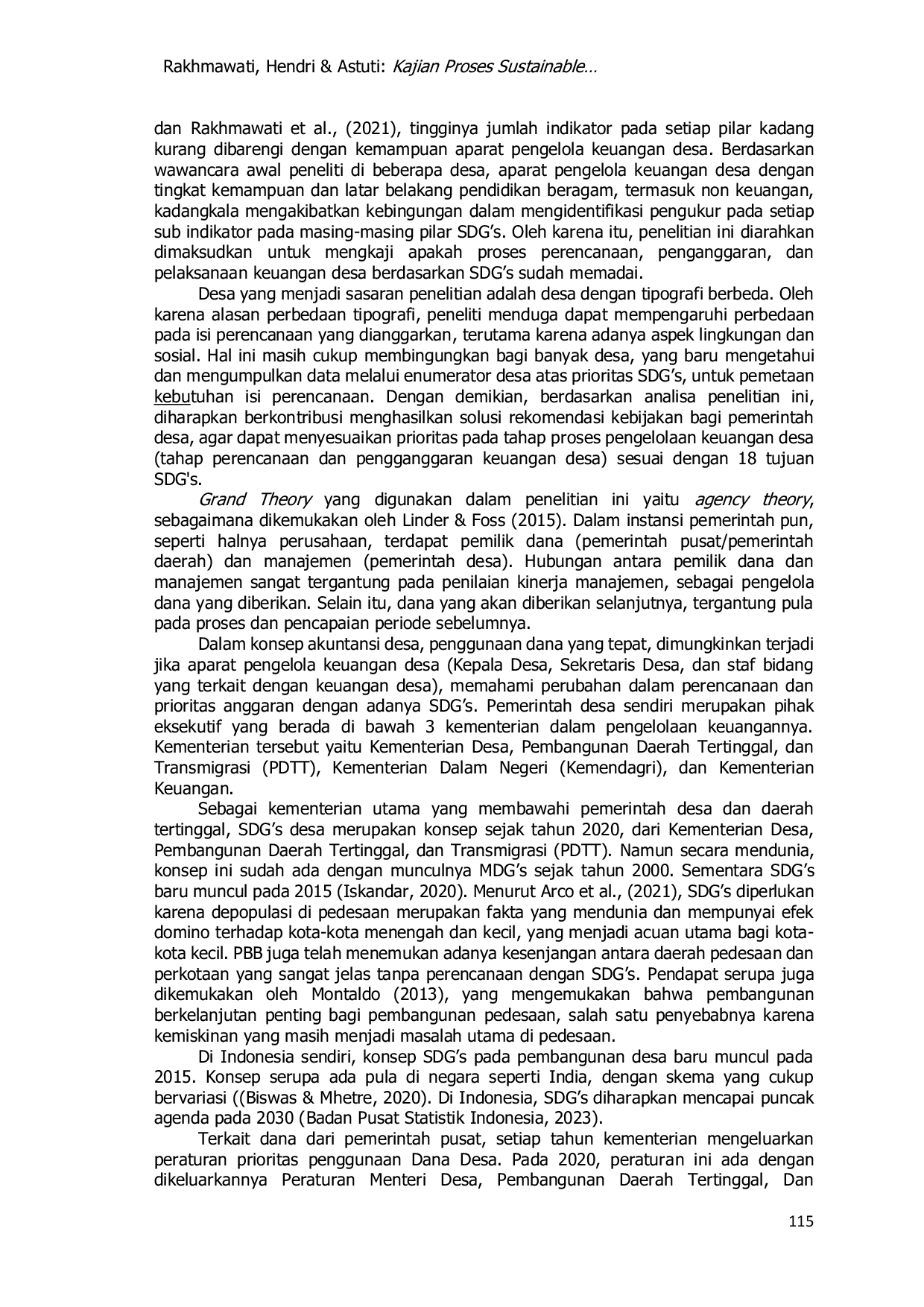 JURIS A STUDY OF SUSTAINABLE DEVELOPMENT GOALS SDG s PROCESS IN VILLAGES IN WEST LOMBOK DISTRICT