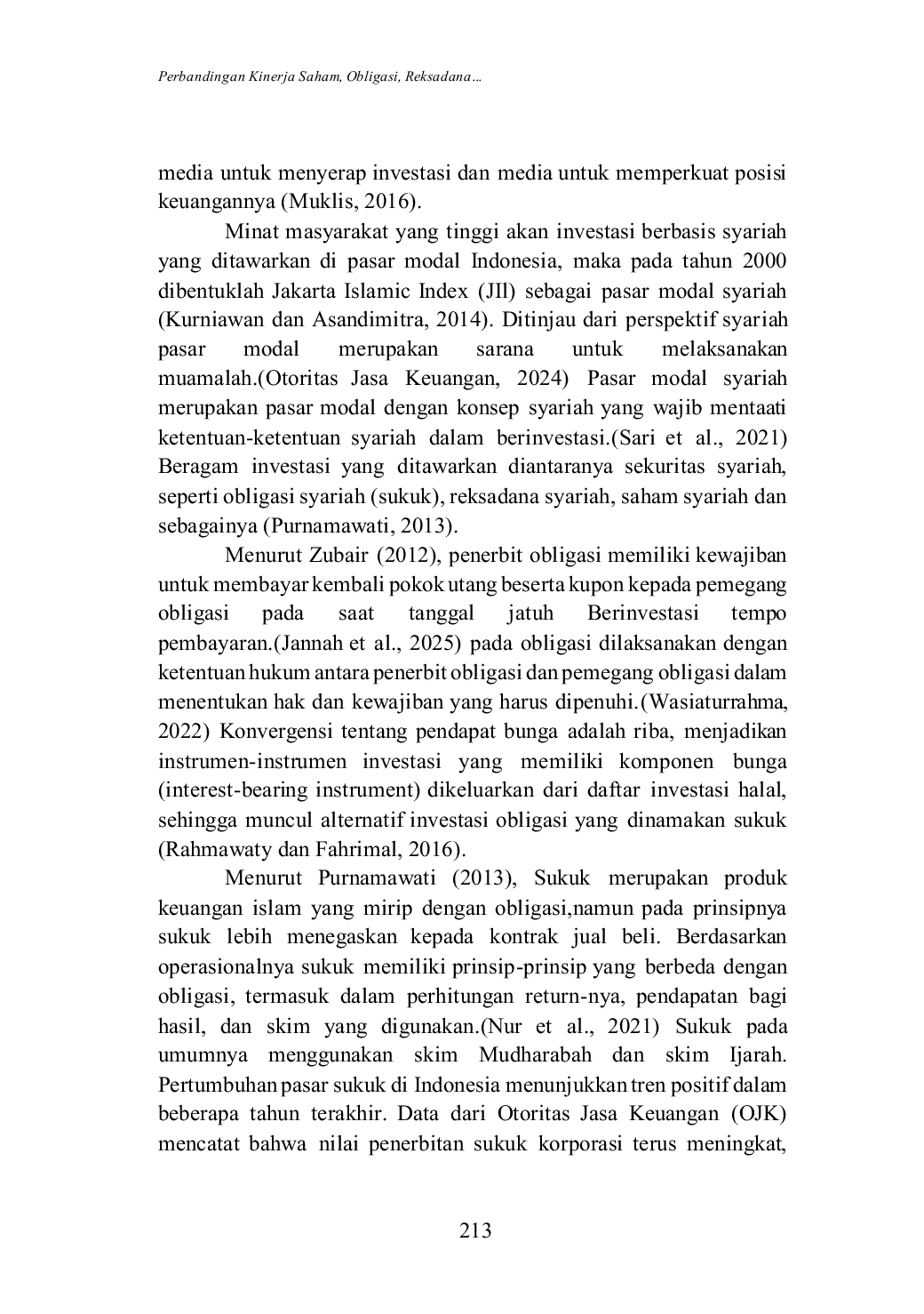 JURIS Perbandingan Kinerja Saham Obligasi Reksadana Di Pasar Modal Syariah Indonesia
