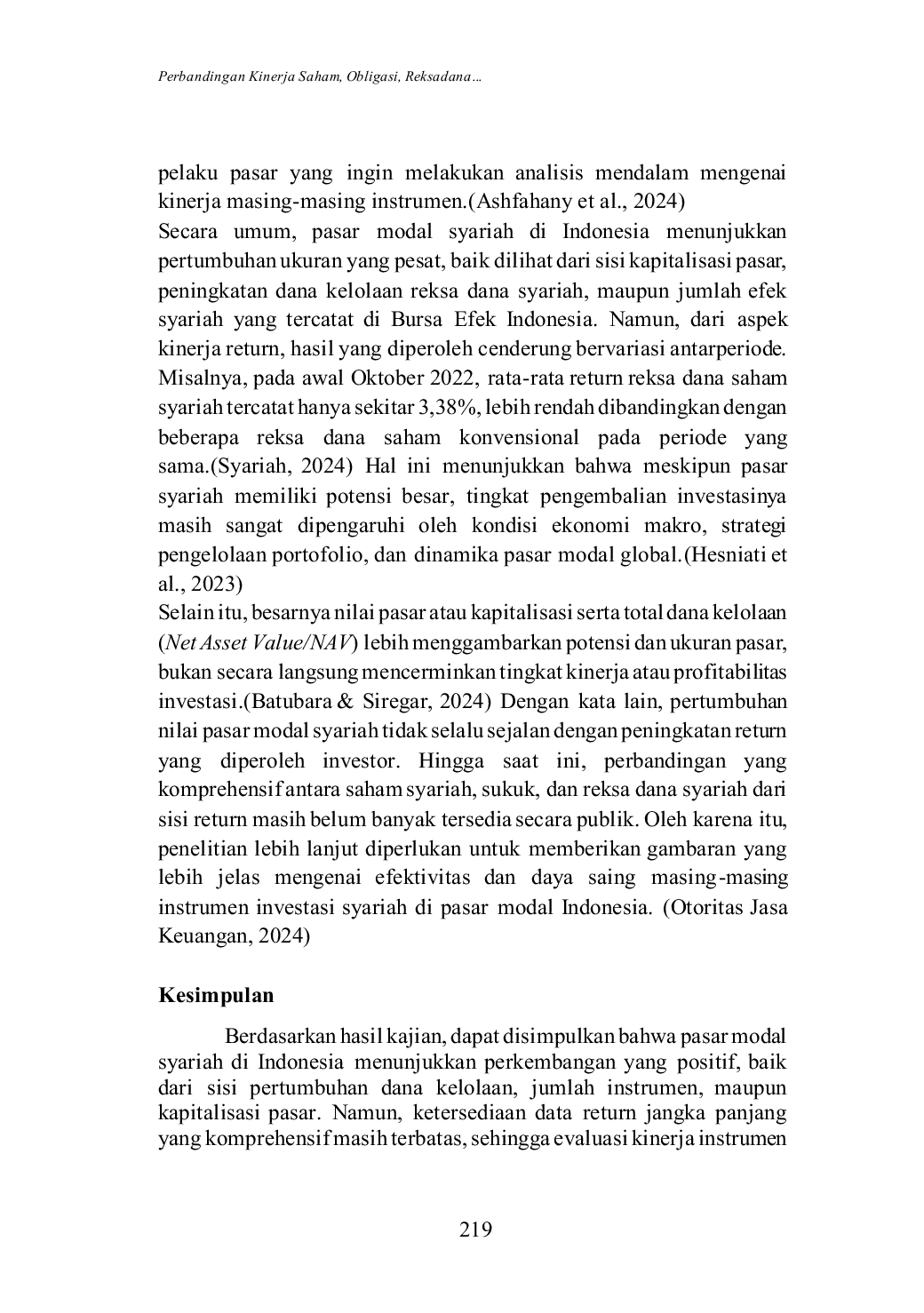 JURIS Perbandingan Kinerja Saham Obligasi Reksadana Di Pasar Modal Syariah Indonesia