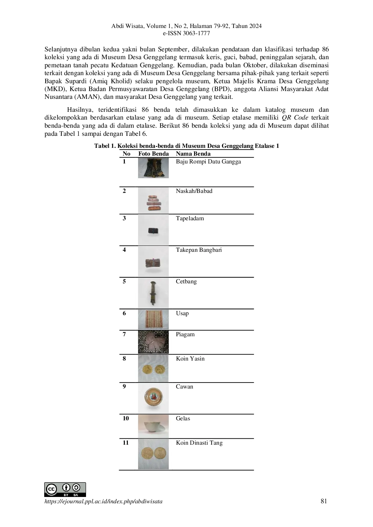 juris Pendampingan Pembuatan dan Pemanfaatan Quick Response QR Code Koleksi Museum Desa Wisata Genggelang di Kabupaten Lombok Utara