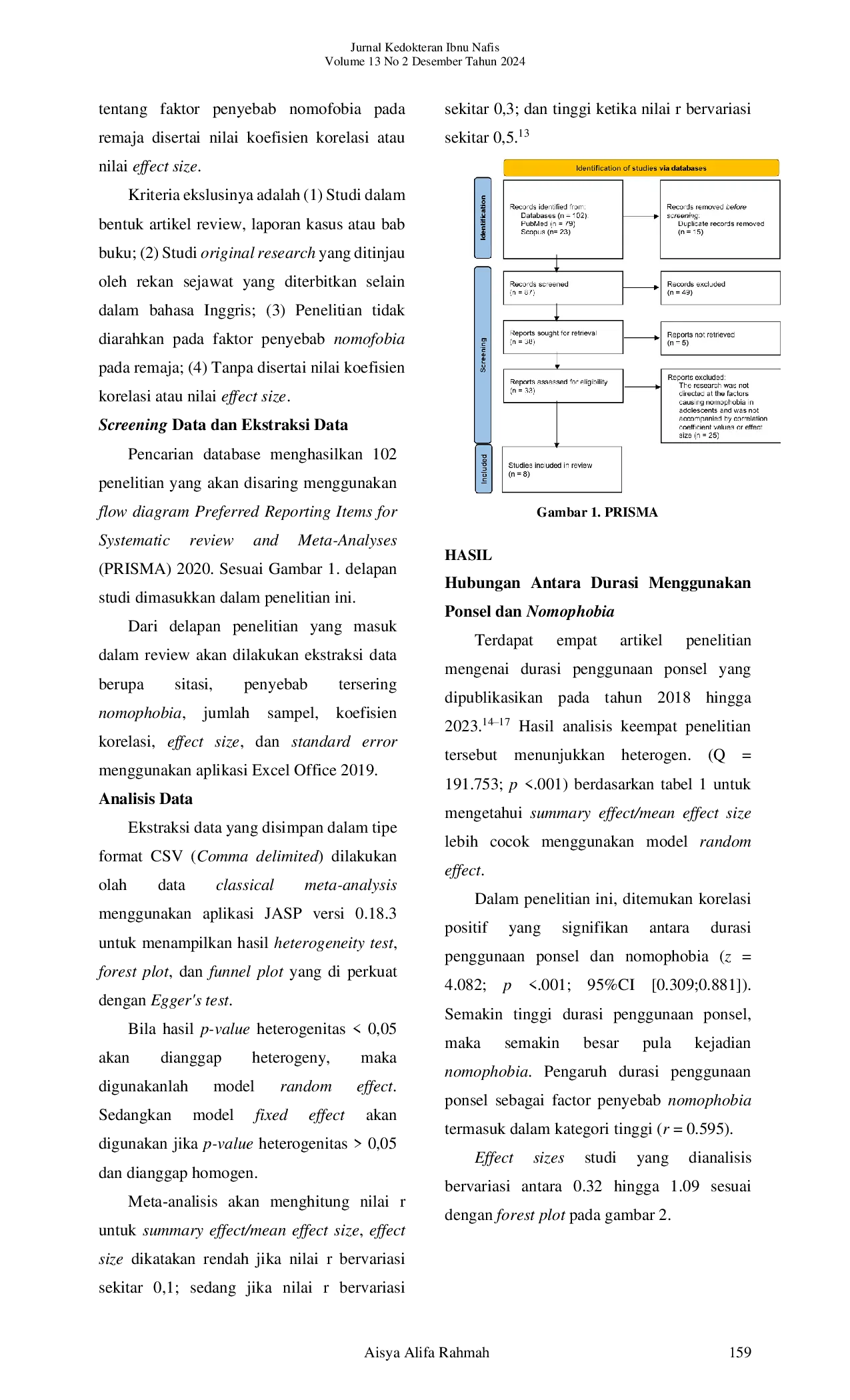 JURIS Studi Meta Analisis Determinan Penyebab Nomophobia di Kalangan Remaja