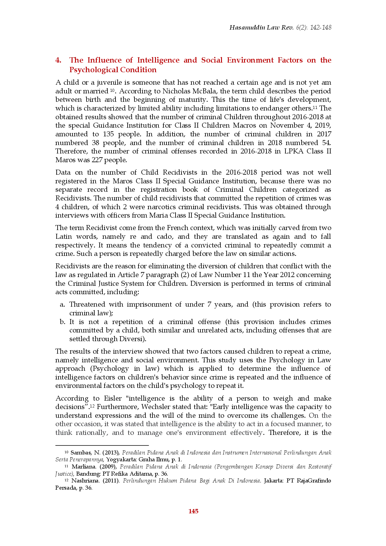 juris Children s Recidivist who Conducted Criminal Act Legal Psychology Perspective