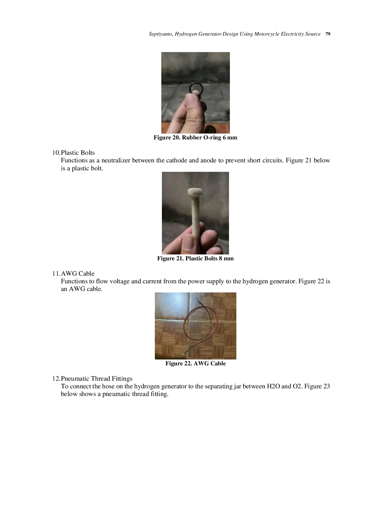 JURIS Hydrogen Generator Design Using Motorcycle Electricity Source