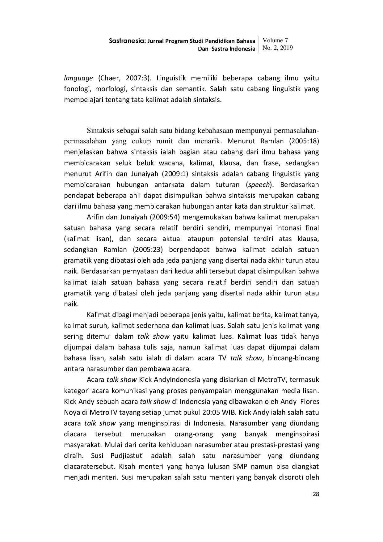 JURIS Kalimat Luas Dalam Talk Show Kick Andy Episode Kisah Sukses Wanita Terkuat Indonesia Di Metro TV