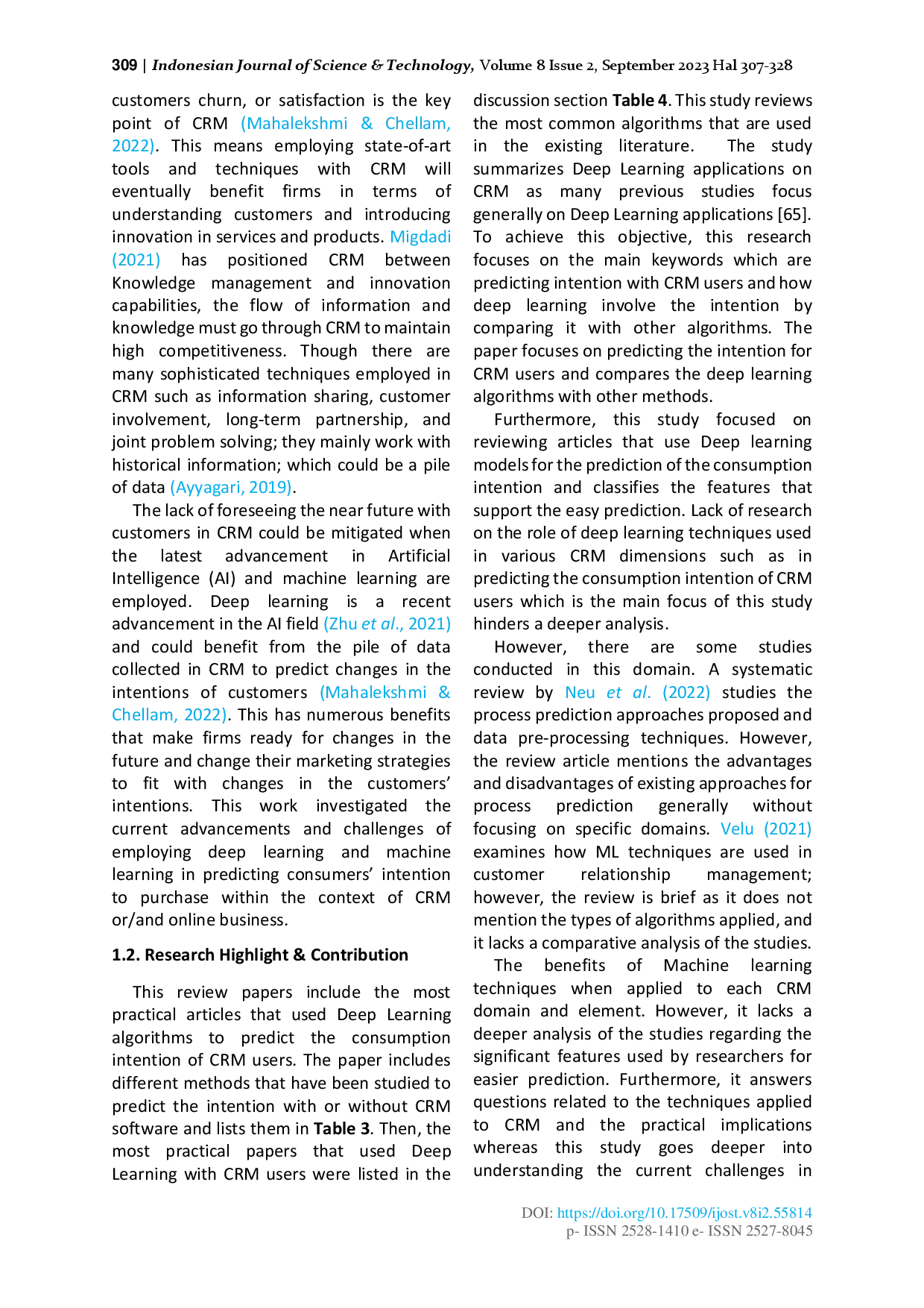 juris Predicting Consumption Intention of Consumer Relationship Management Users Using Deep Learning Techniques A Review