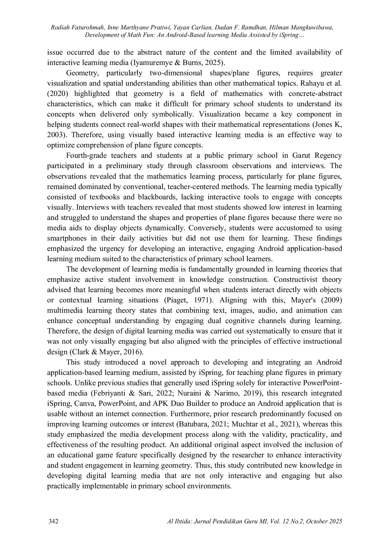 JURIS Development of Math Fun An Android Based learning Media Assisted by iSpring for Elementary Mathematics