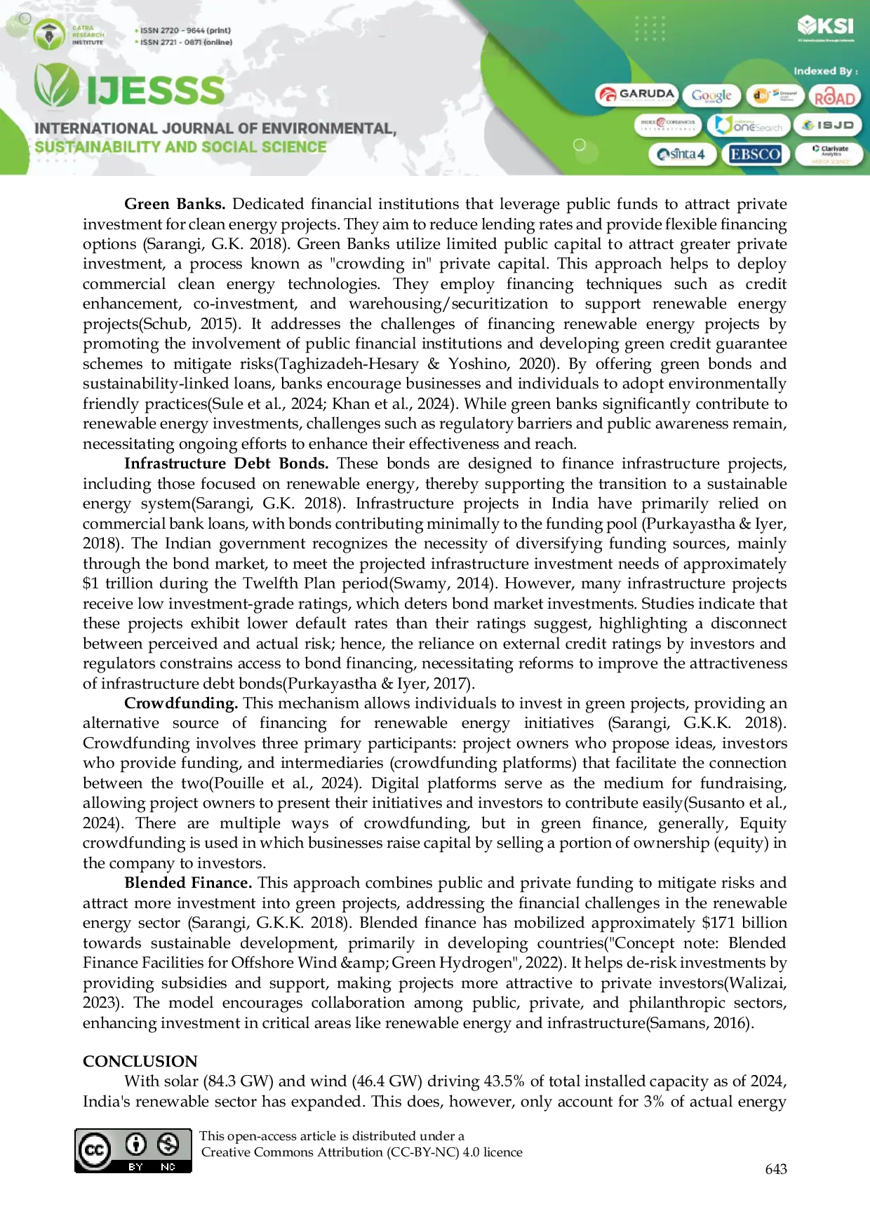 JURIS Green Financing Practices in India s Renewable Energy Sector A Study