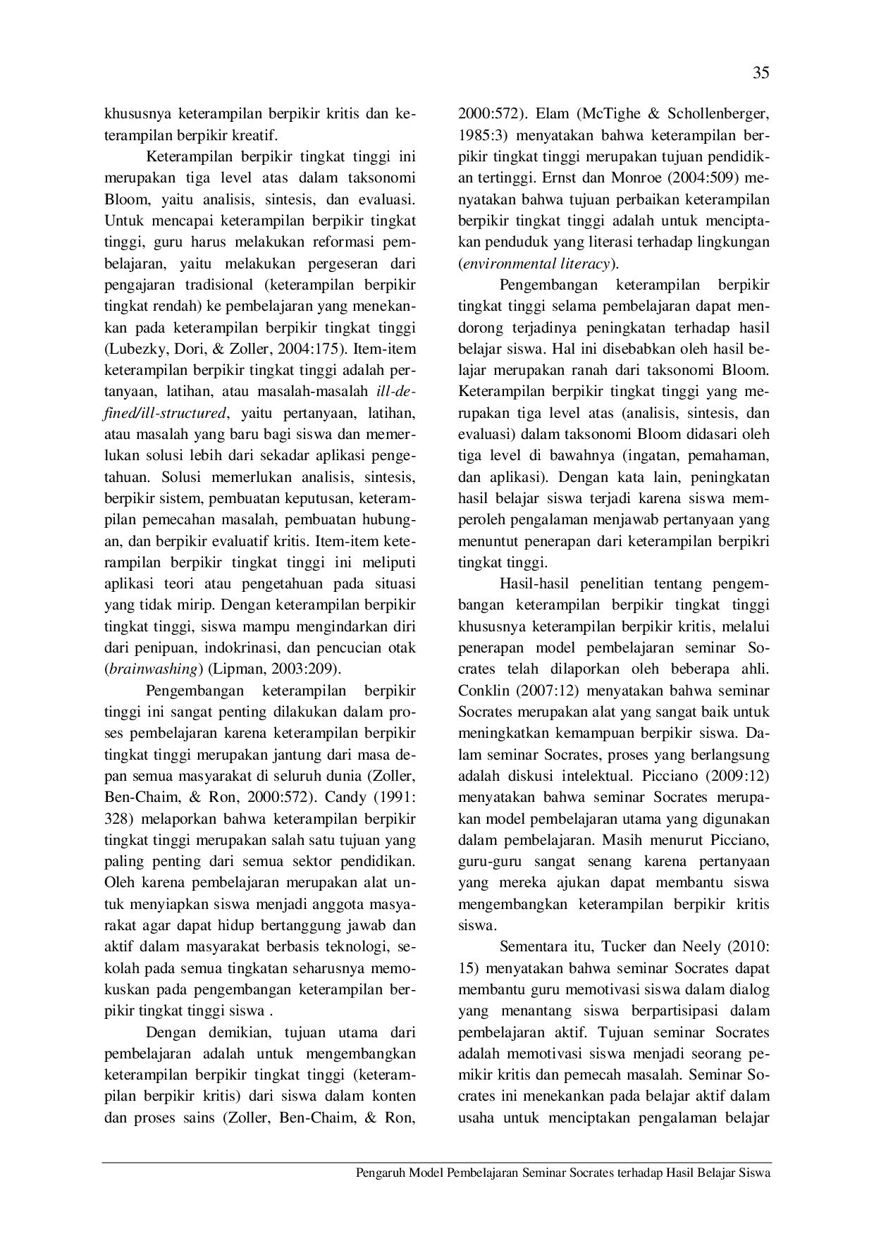 juris Pengaruh Model Pembelajaran Seminar Socrates terhadap Hasil Belajar Siswa