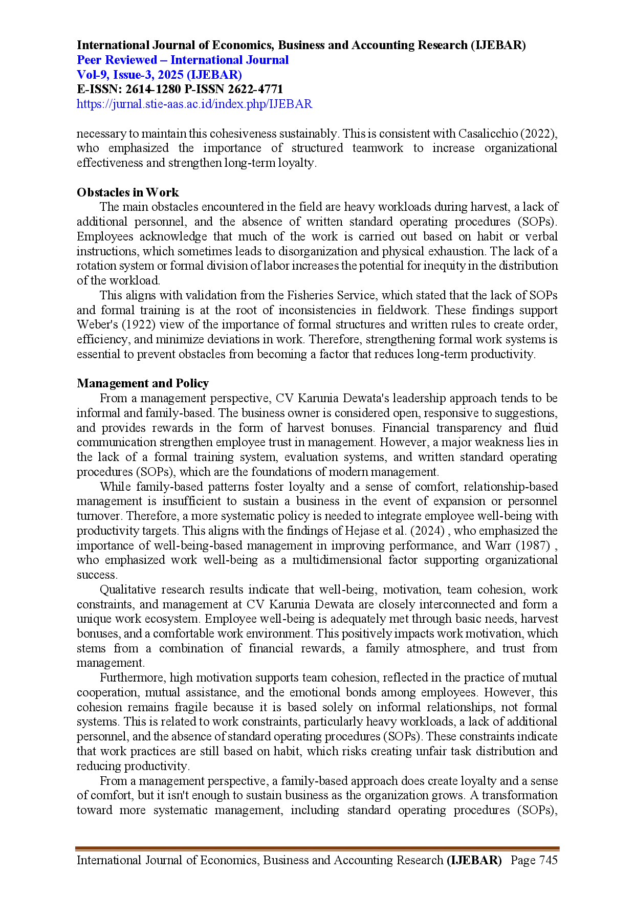 juris Employee Welfare and the Continuity of the Shrimp Farming Business A Case Study of the Shrimp Farm CV Karunia Dewata Karangasem Bali