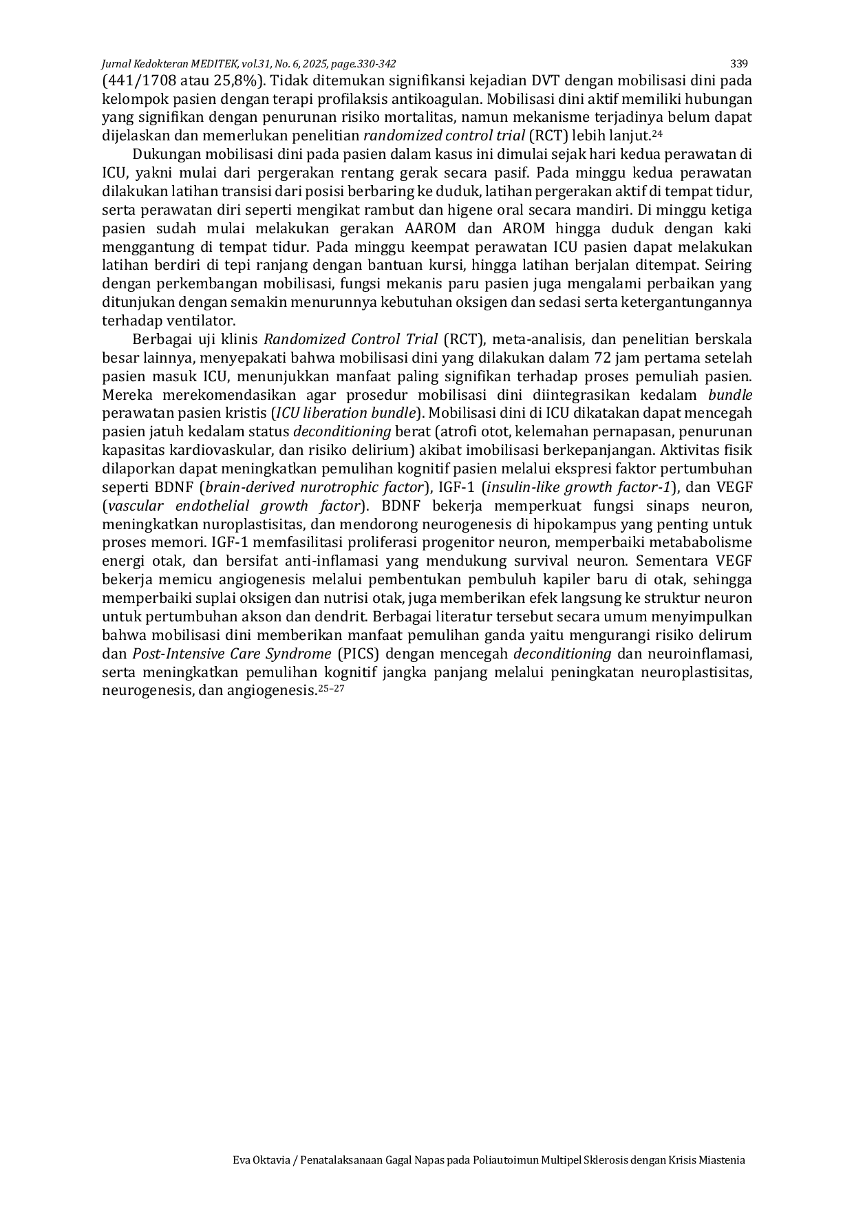 JURIS Penatalaksanaan Gagal Napas pada Poliautoimun Multipel Sklerosis dengan Krisis Miastenia