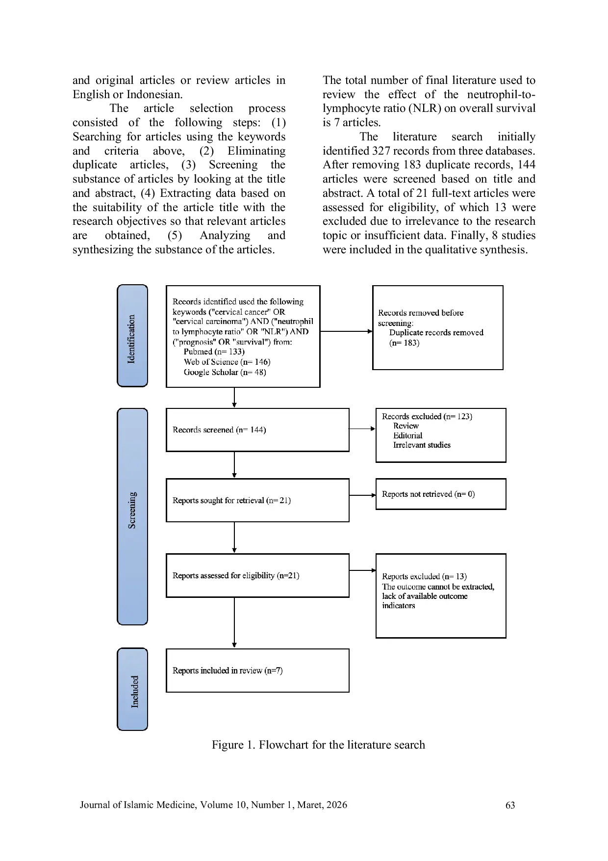 JURIS Neutrophil to Lymphocyte Ratio as a Prognostic Biomarker in Cervical Cancer A Literature Review of Current Evidence