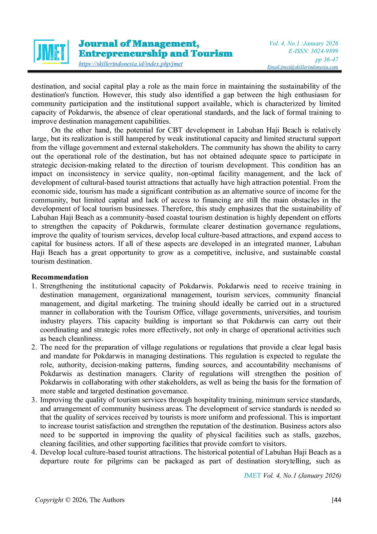 JURIS Community Roles in Managing Coastal Tourism A Case of Labuhan Haji Beach East Lombok